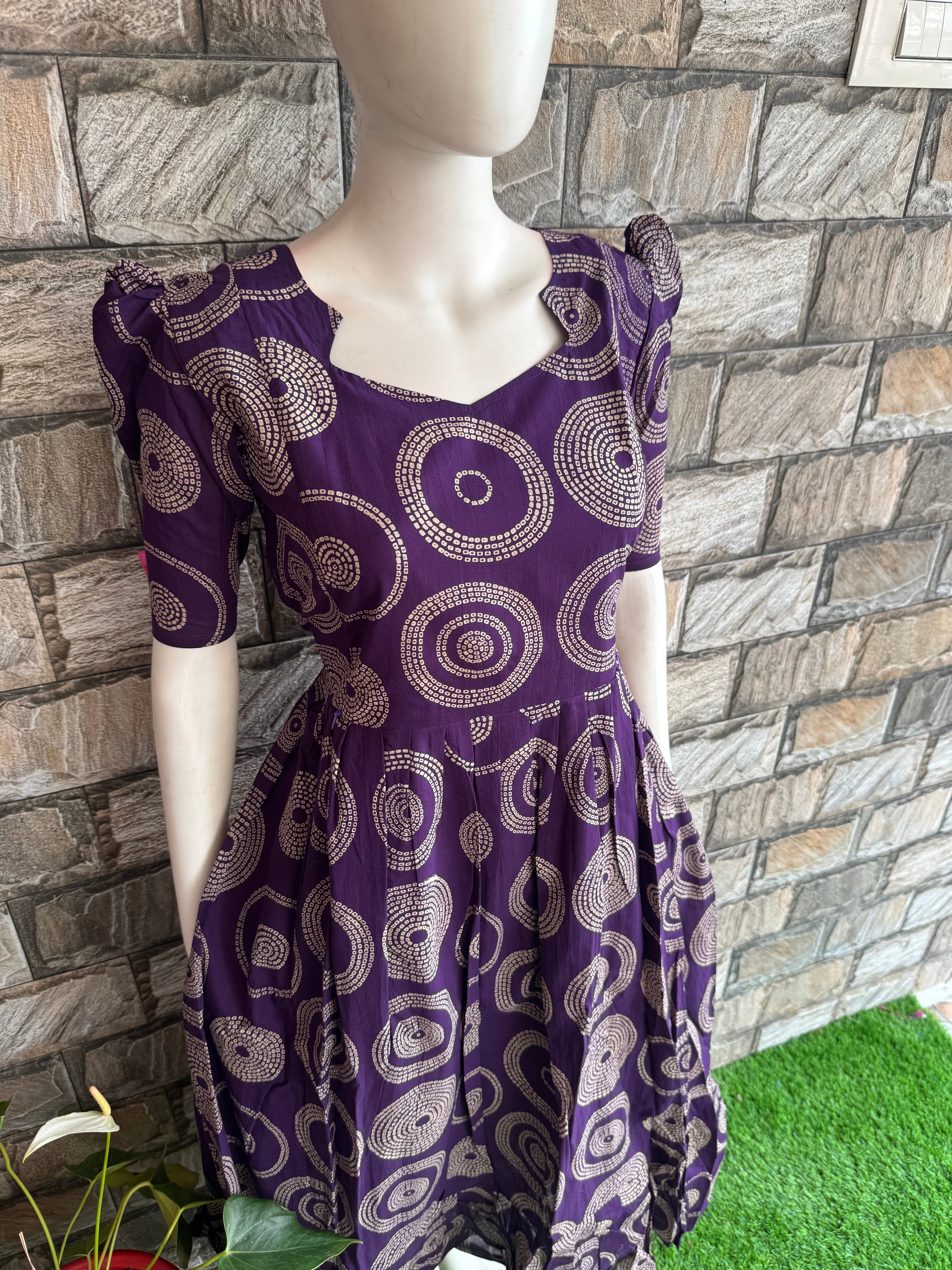 Black current soft cotton Maternity maxi