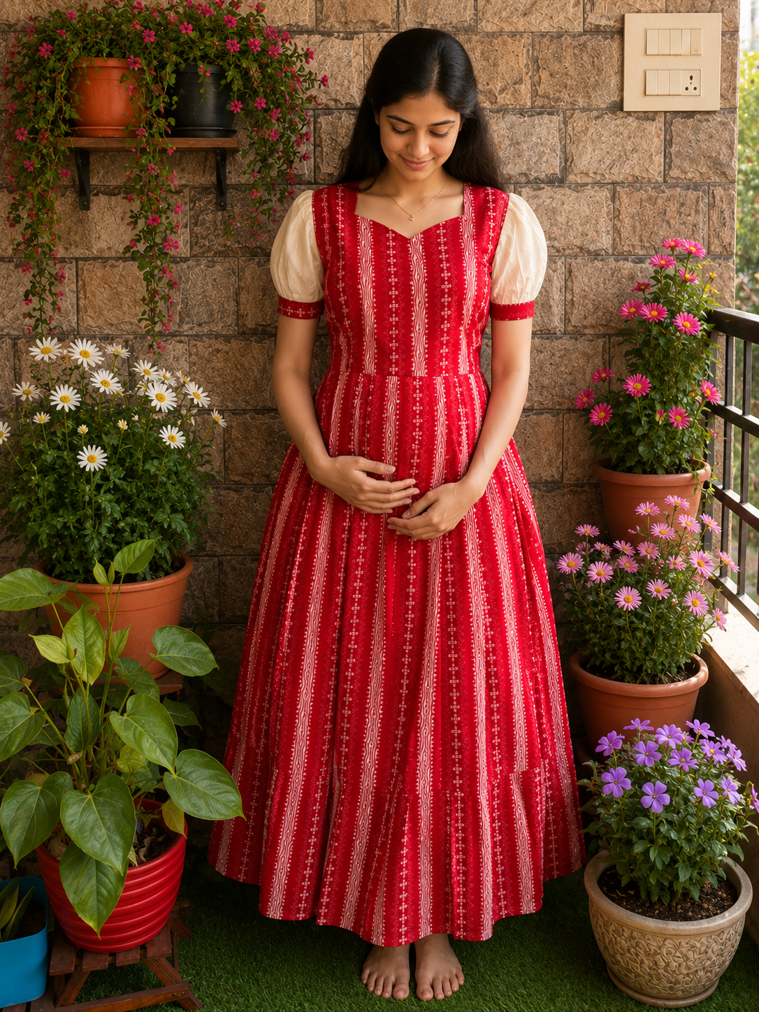 Bhandhini soft cotton Maternity maxi