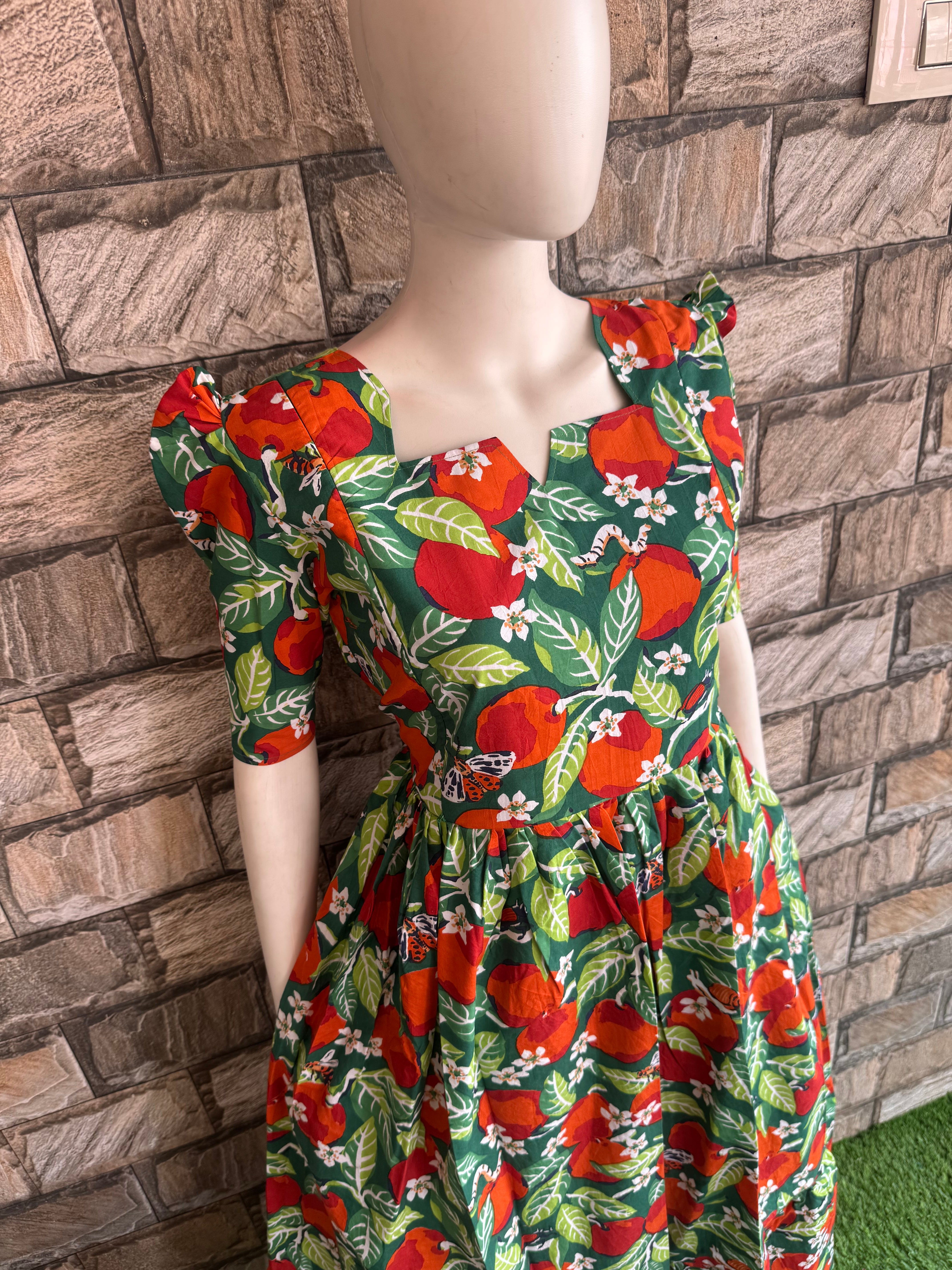 Poplin cotton Maternity maxi