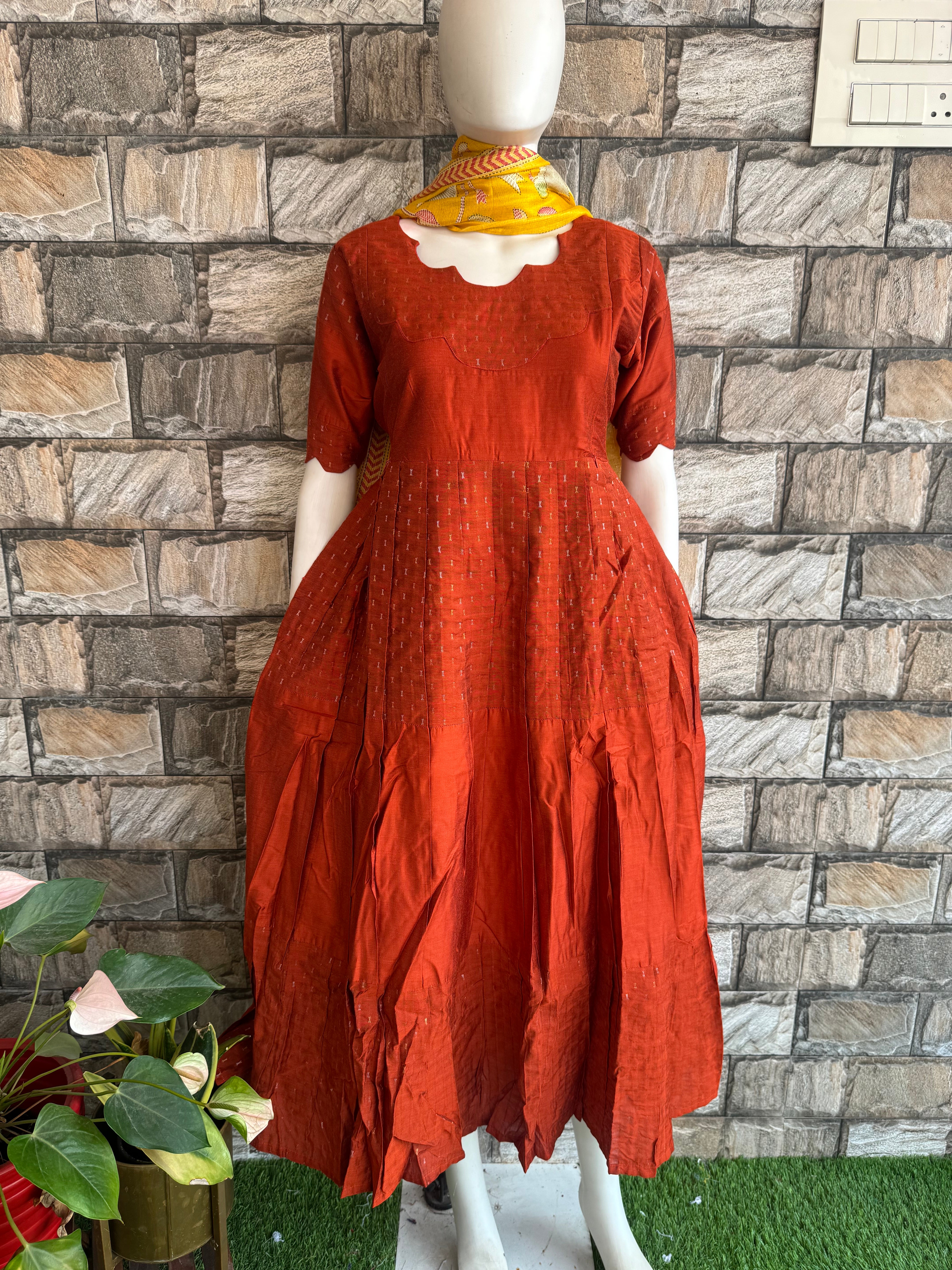 Rust orange Maternity Maxi