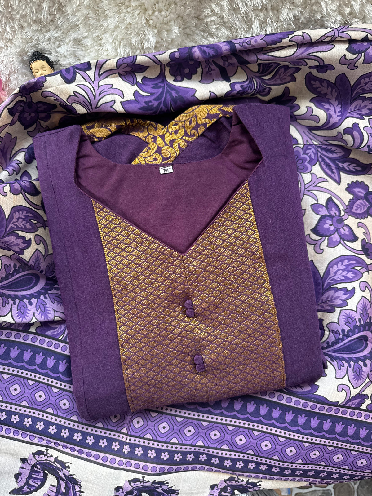 Diwali series Maternity raw silk maxi Brinjal wine  - with Dupatta PRE ORDER 4 business days