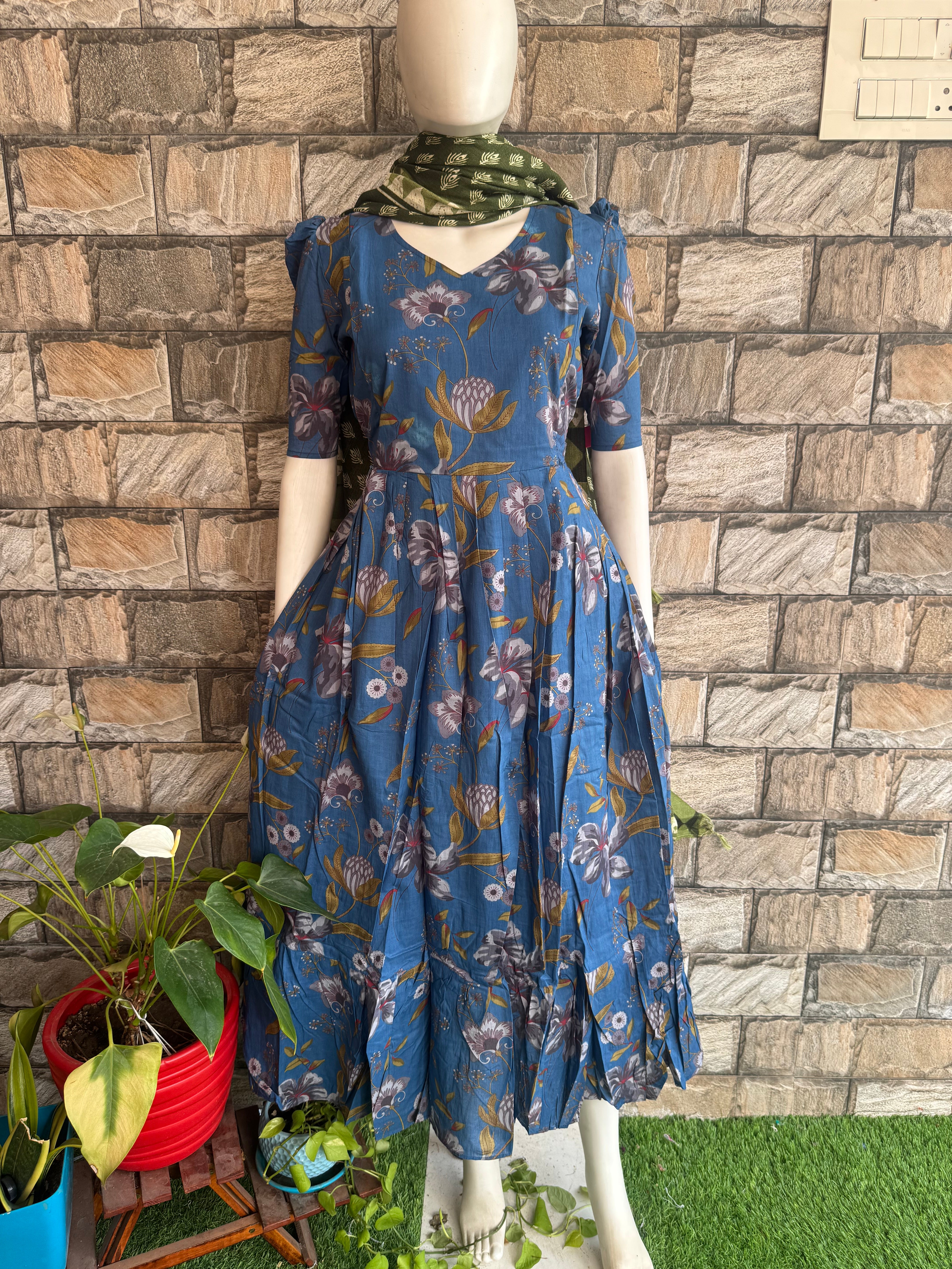 Pale Blue soft cotton Maternity max