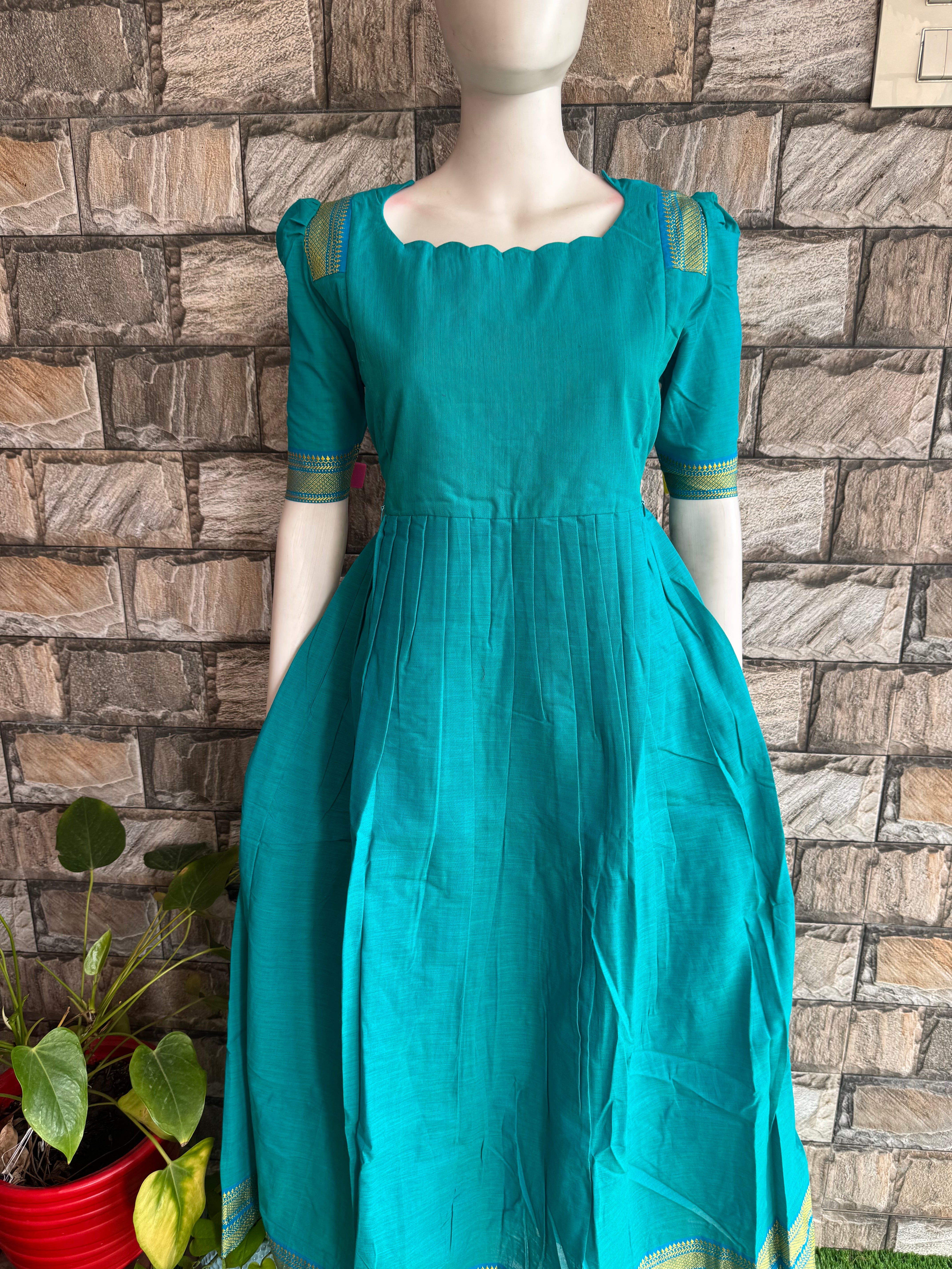 Maternity maxi Handloom cotton Best price Sky blue
