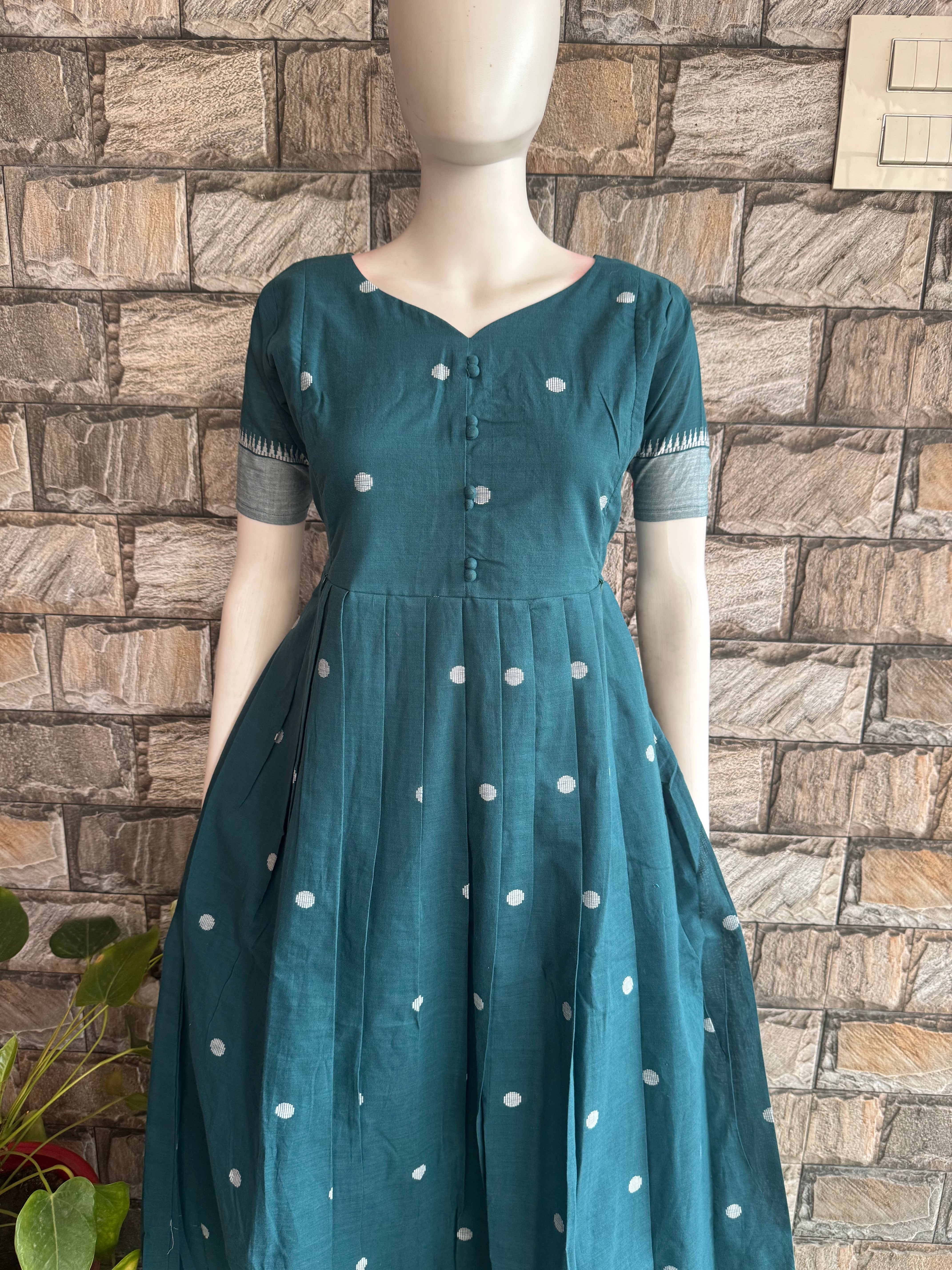Maternity maxi Handloom cotton Best price Rama Green