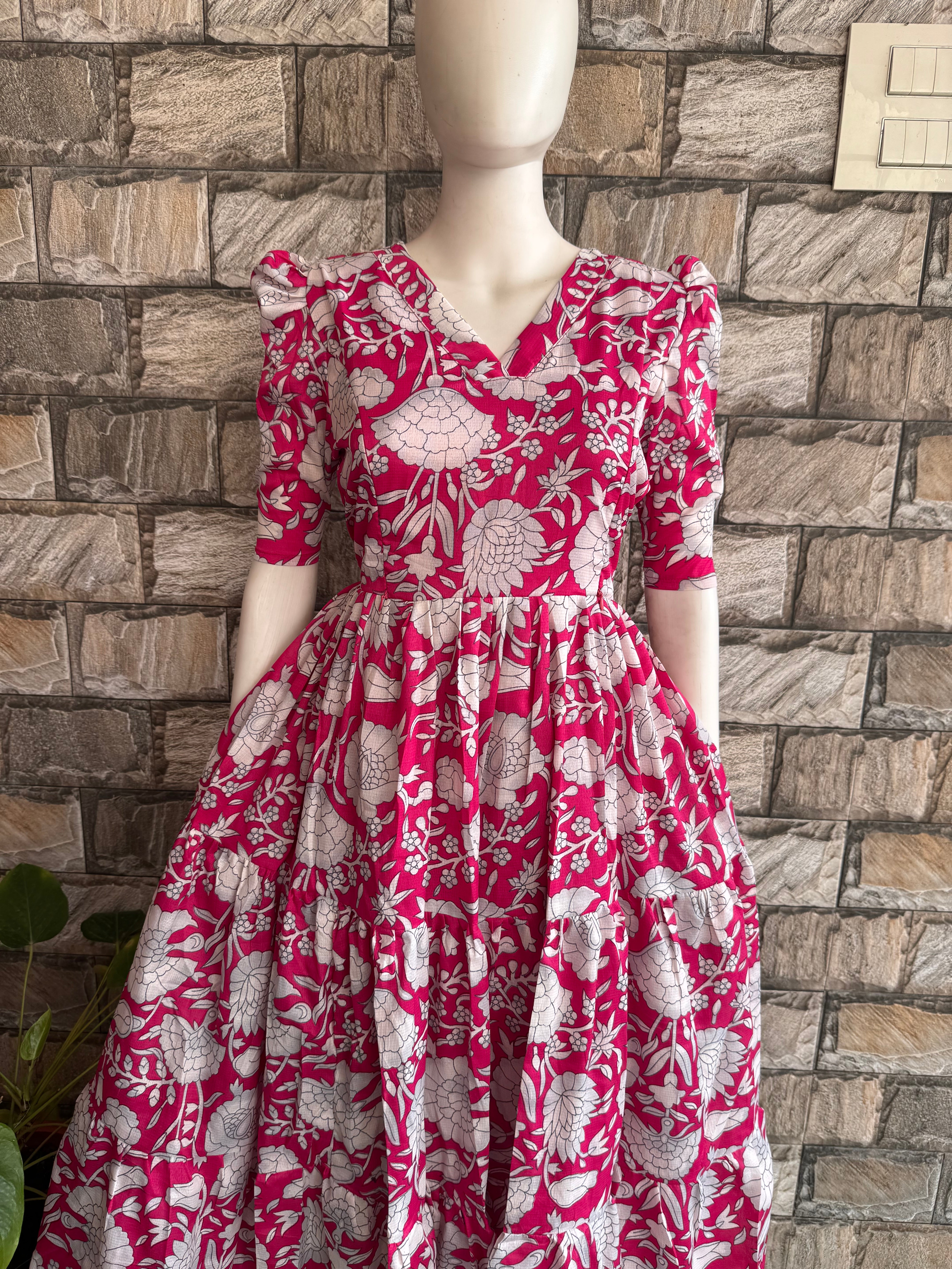 Delta Maternity maxi Dark Pink