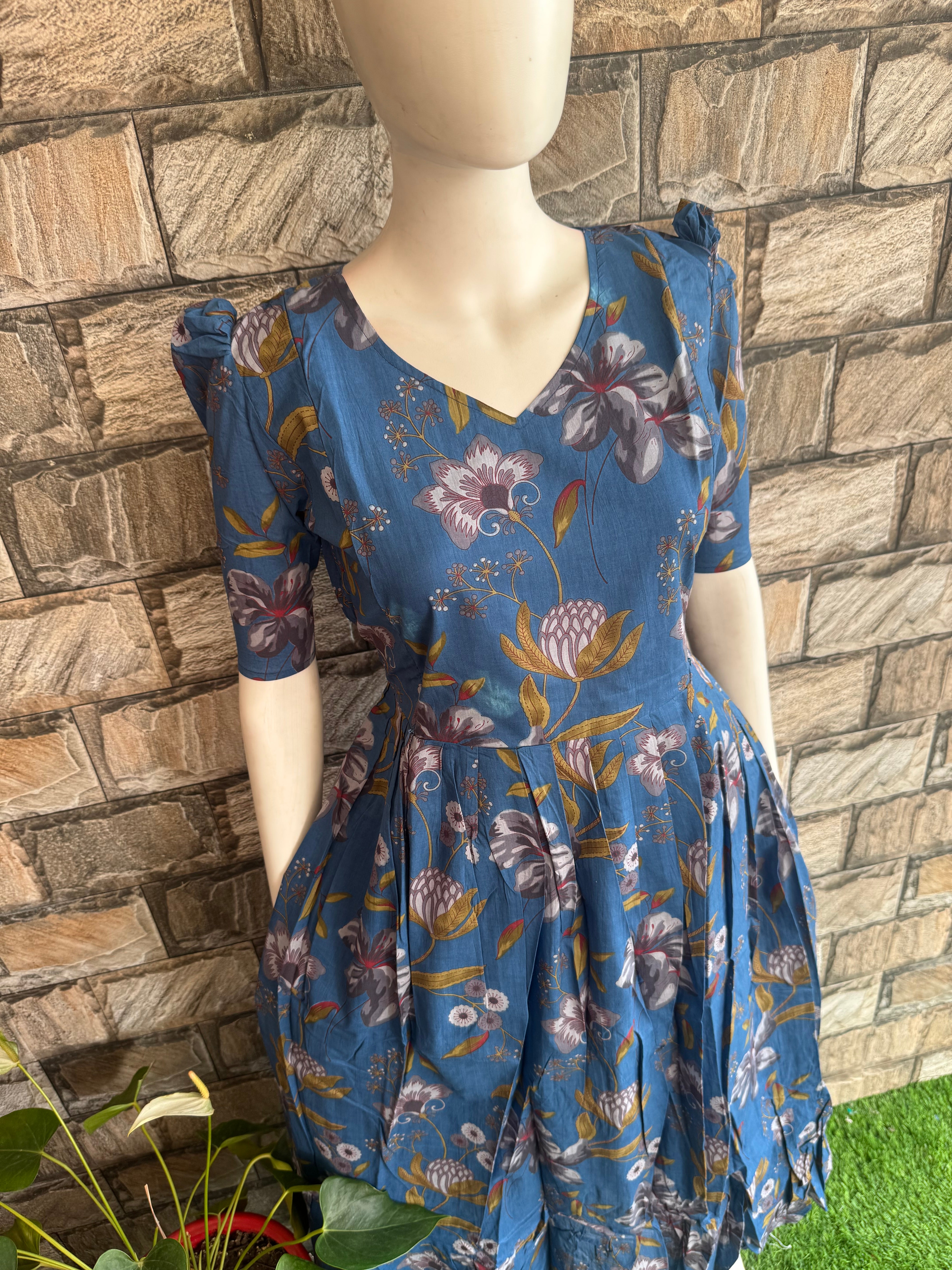 Pale Blue soft cotton Maternity max