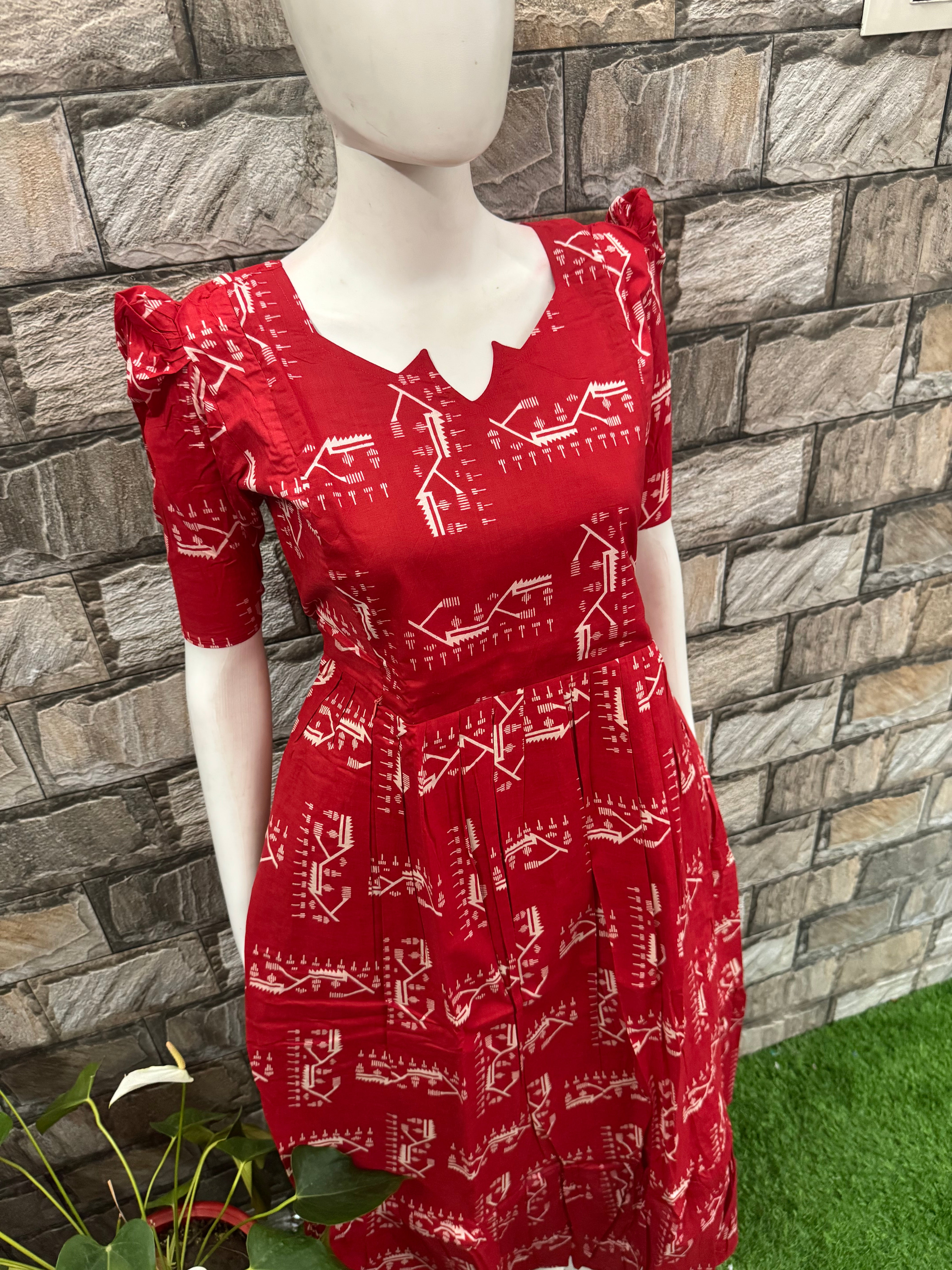 Cherry print soft cotton Maternity maxi