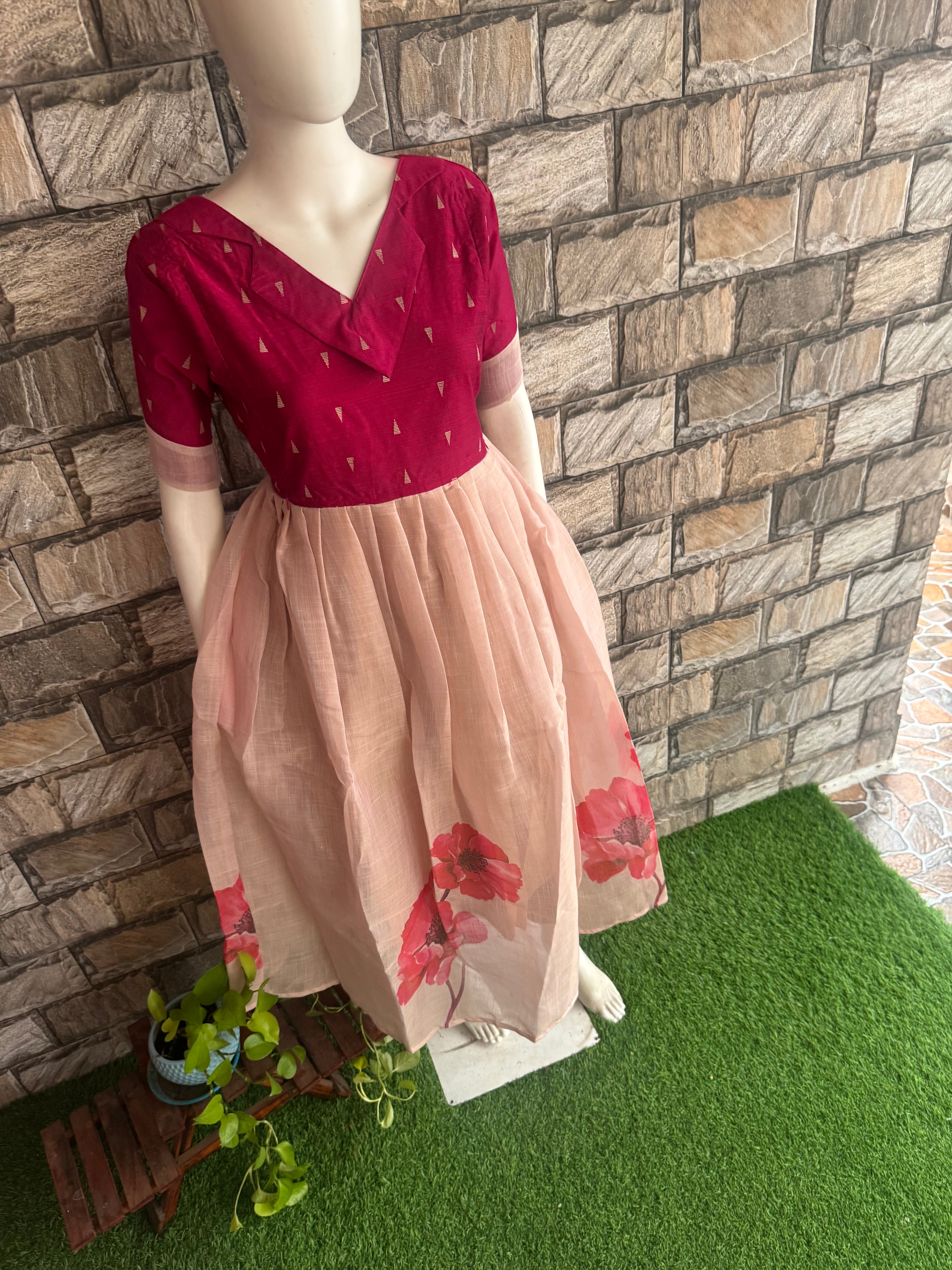 Festive Tissue Organza Tone Maternity maxi