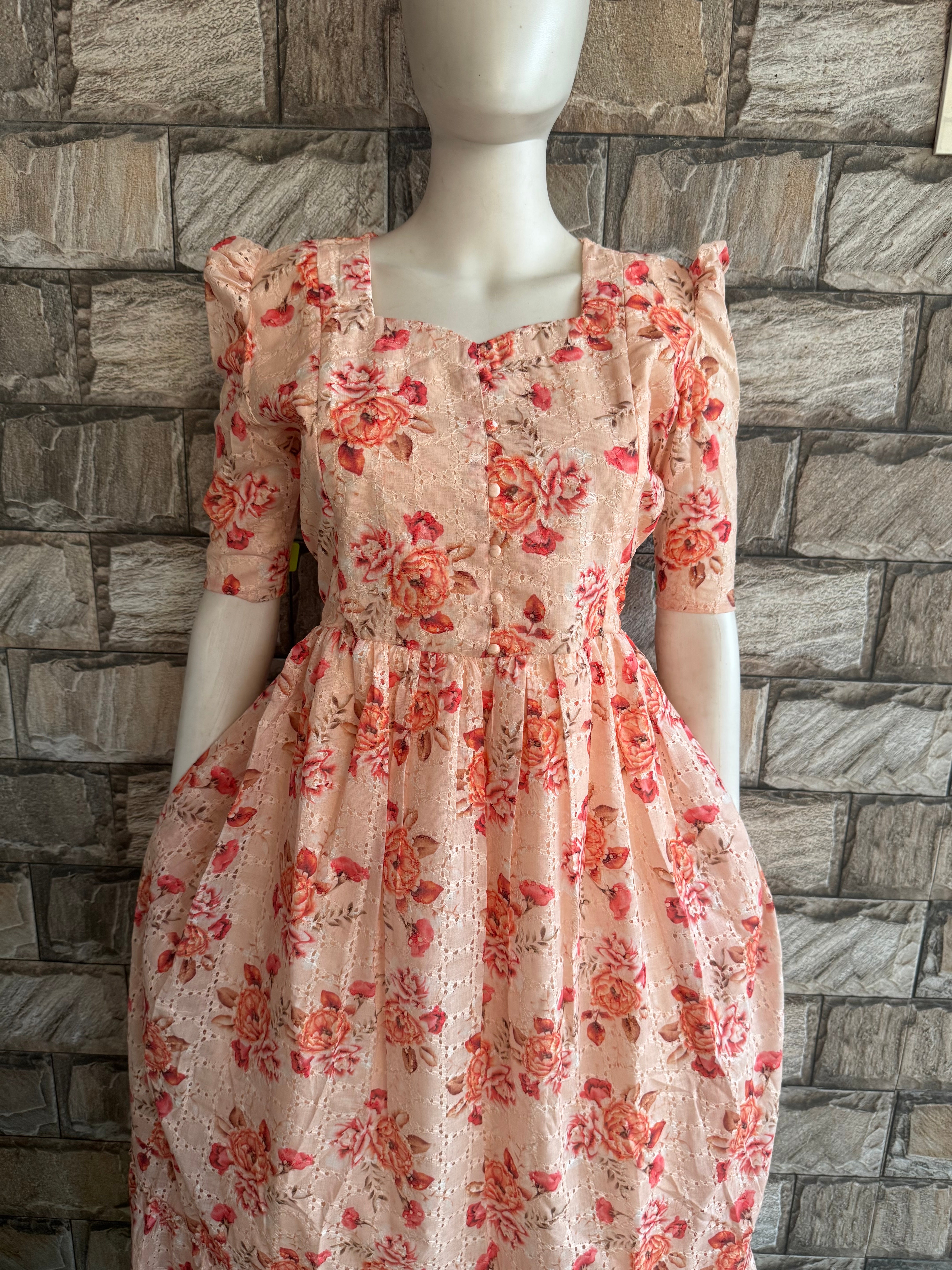 Mild Peach Hacoba Maternity maxi