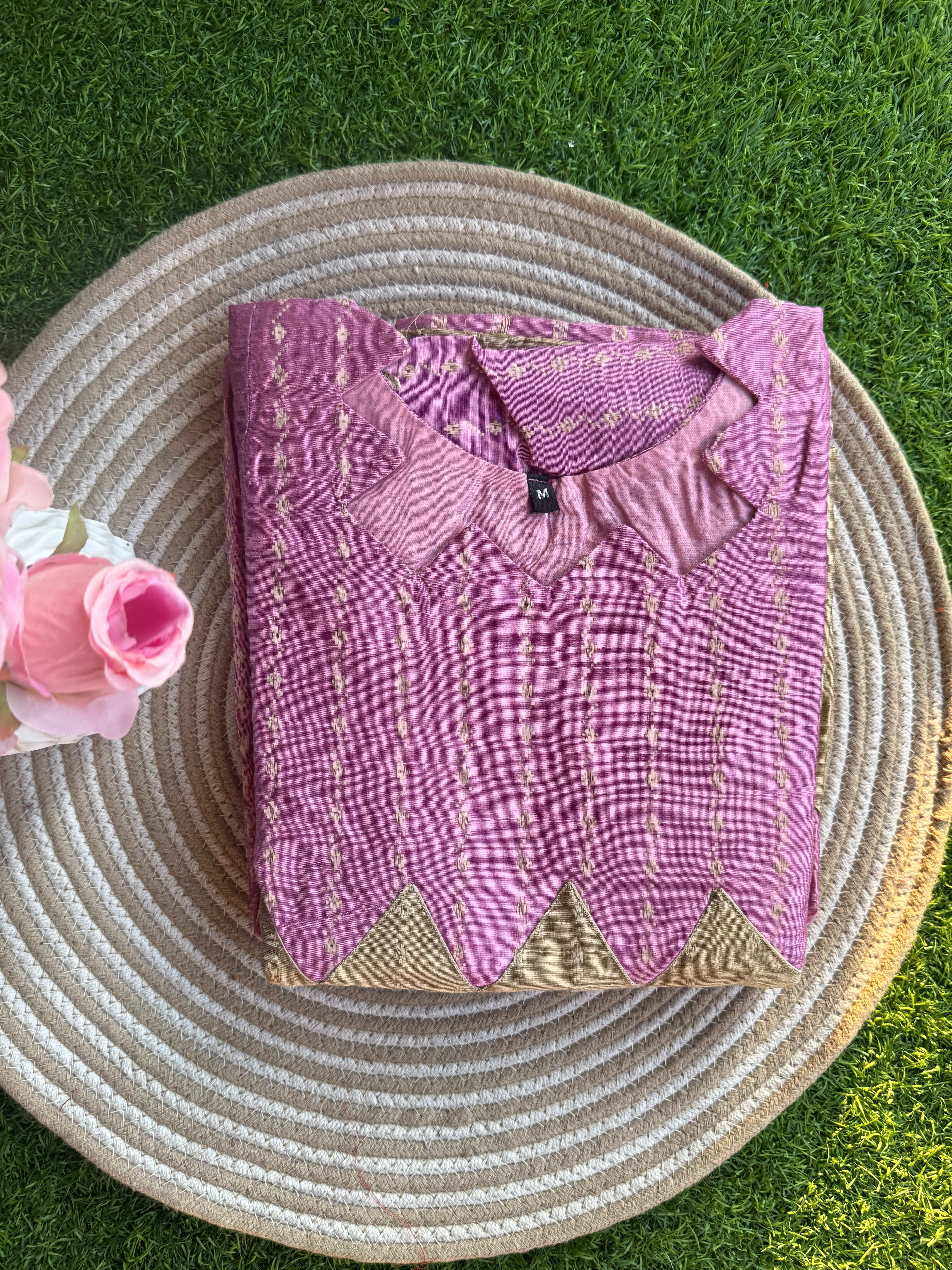 Lilac raw silk maternity maxi