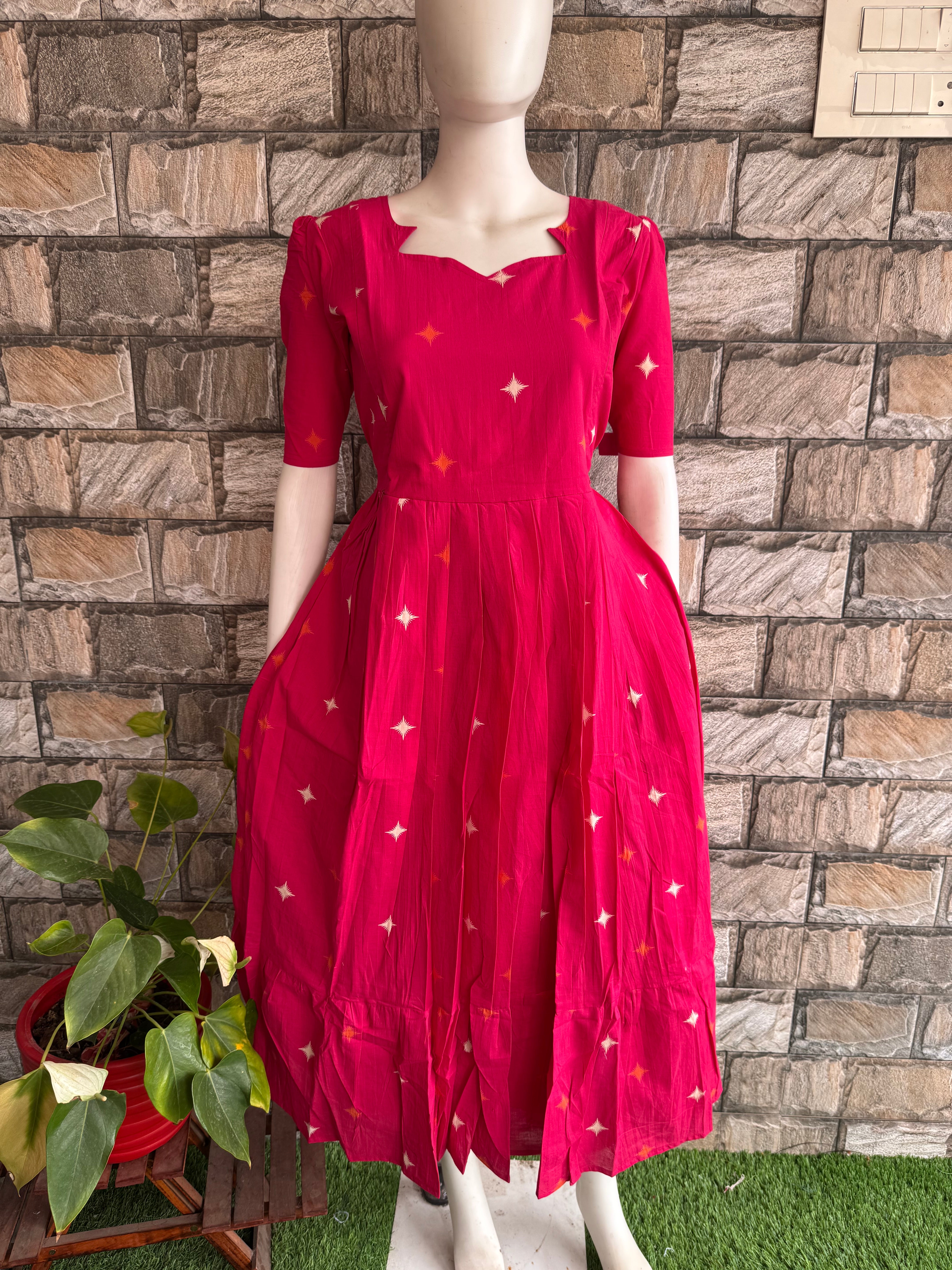 Soft cotton Maternity maxi - Candy Pink