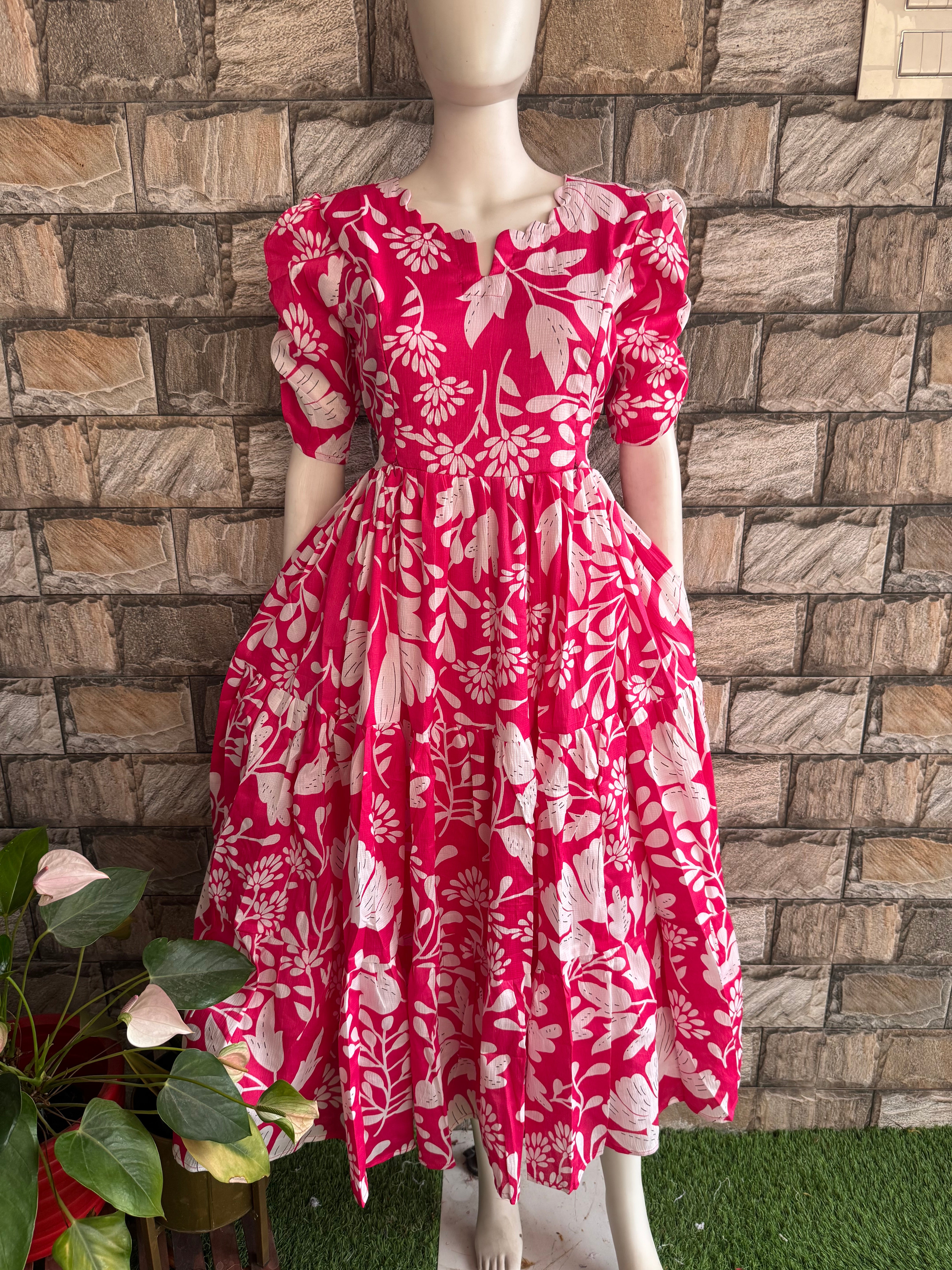 Pink  shade Delta Maternity maxi