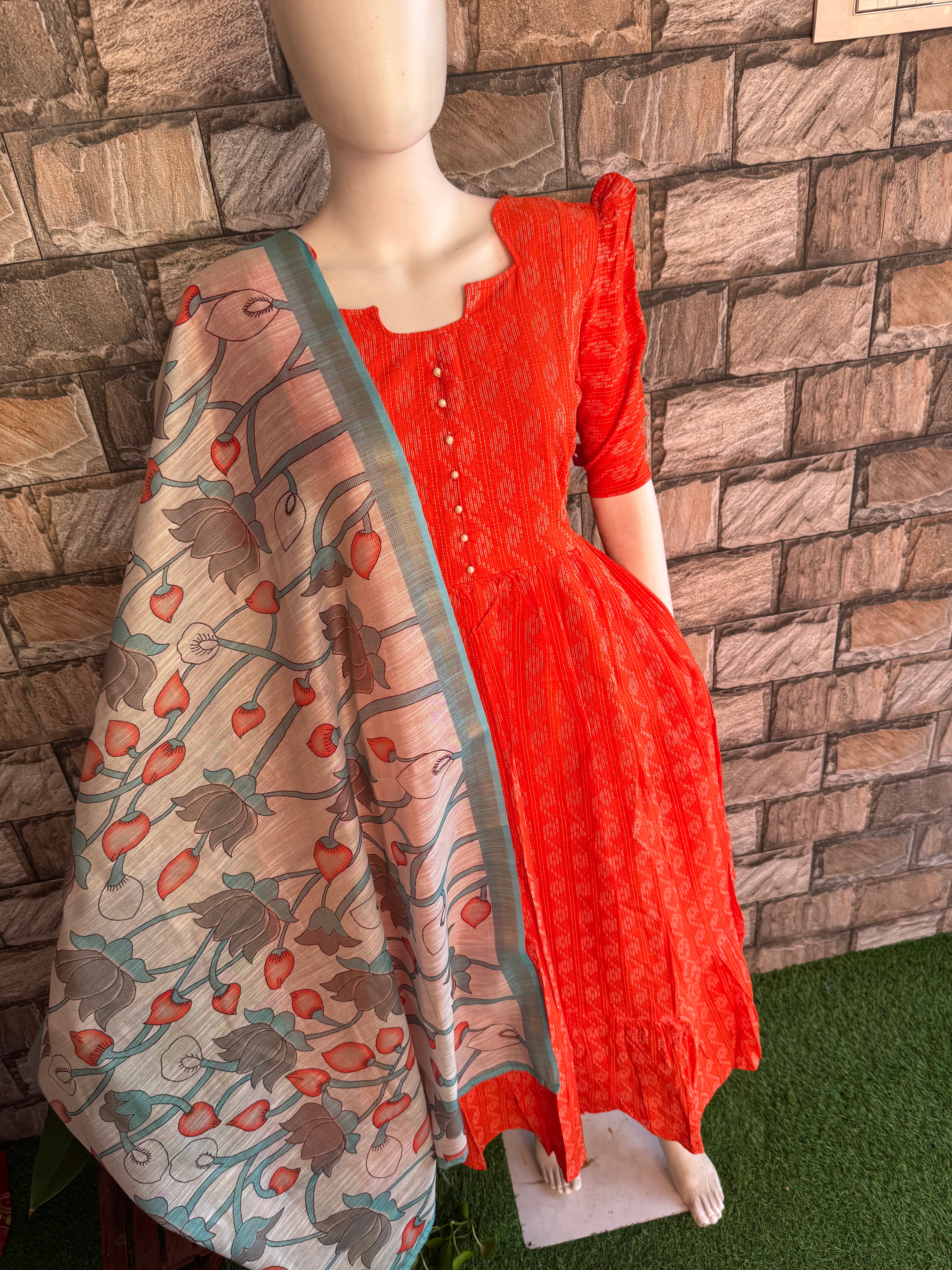 Kota cotton dupatta Lotus