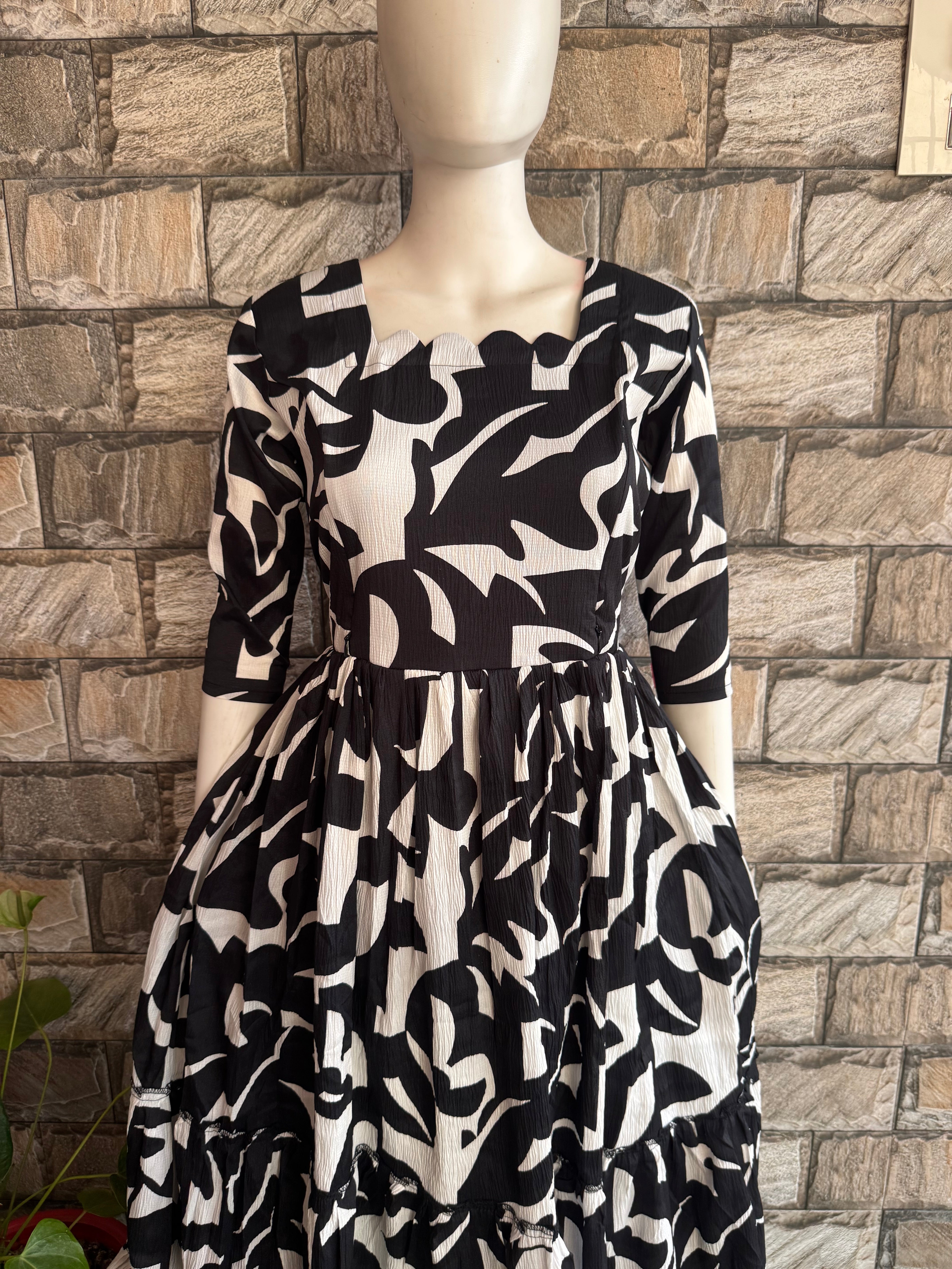 Delta Maternity maxi  BLACK Zebra