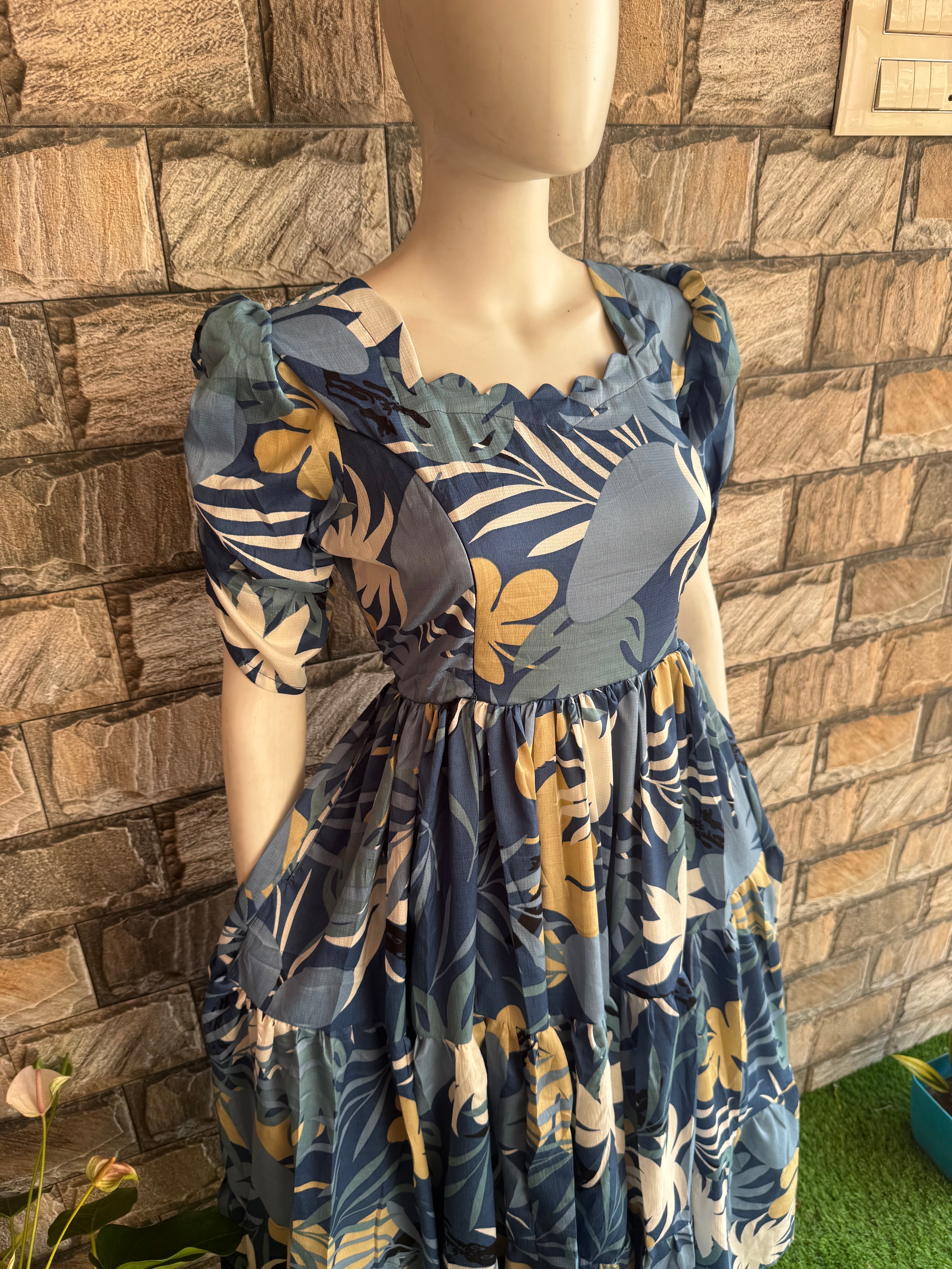 Deep Blueish Grey Delta Maternity maxi