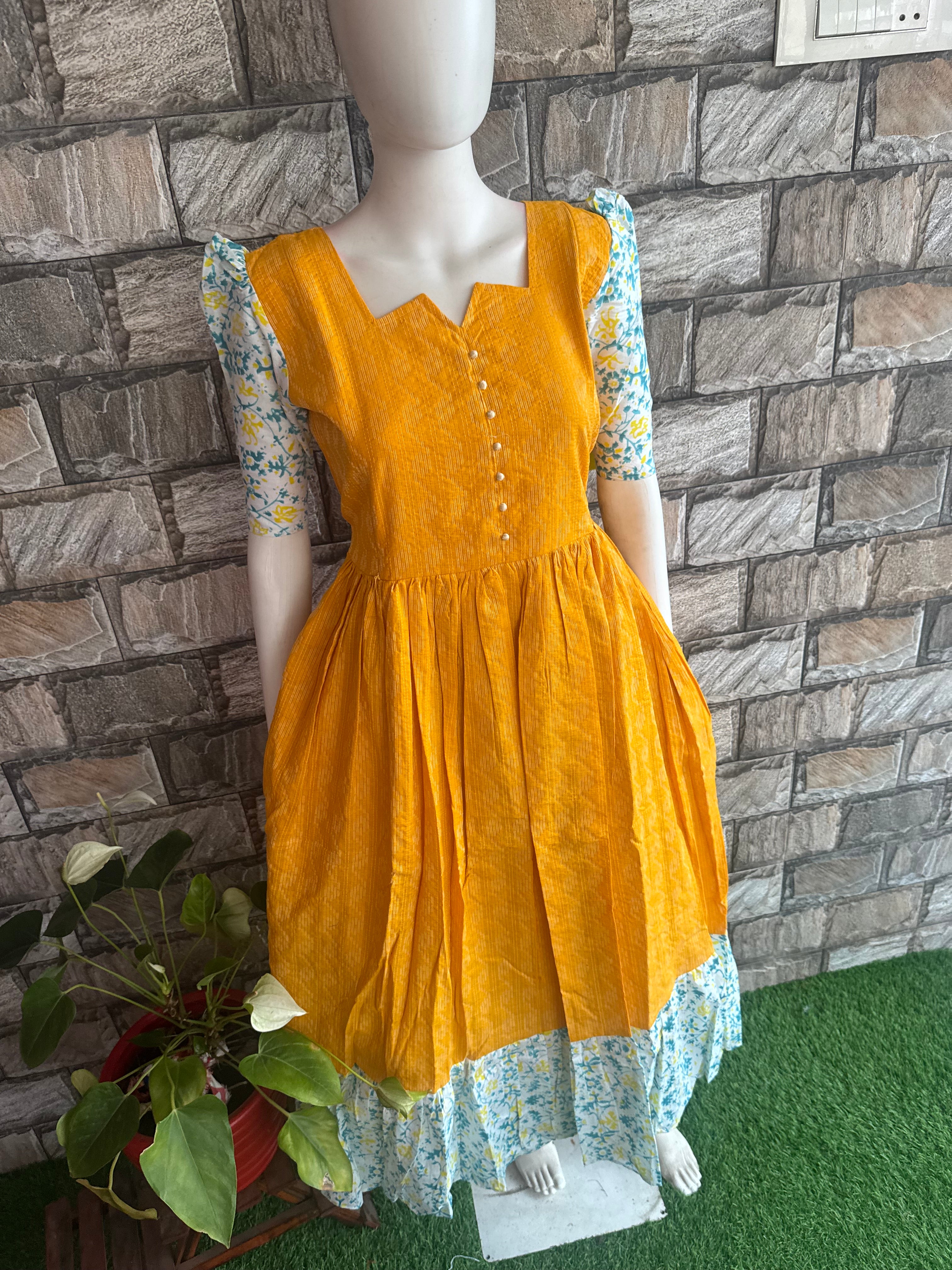 Manjal  Soft Kanta cotton Maternity maxi