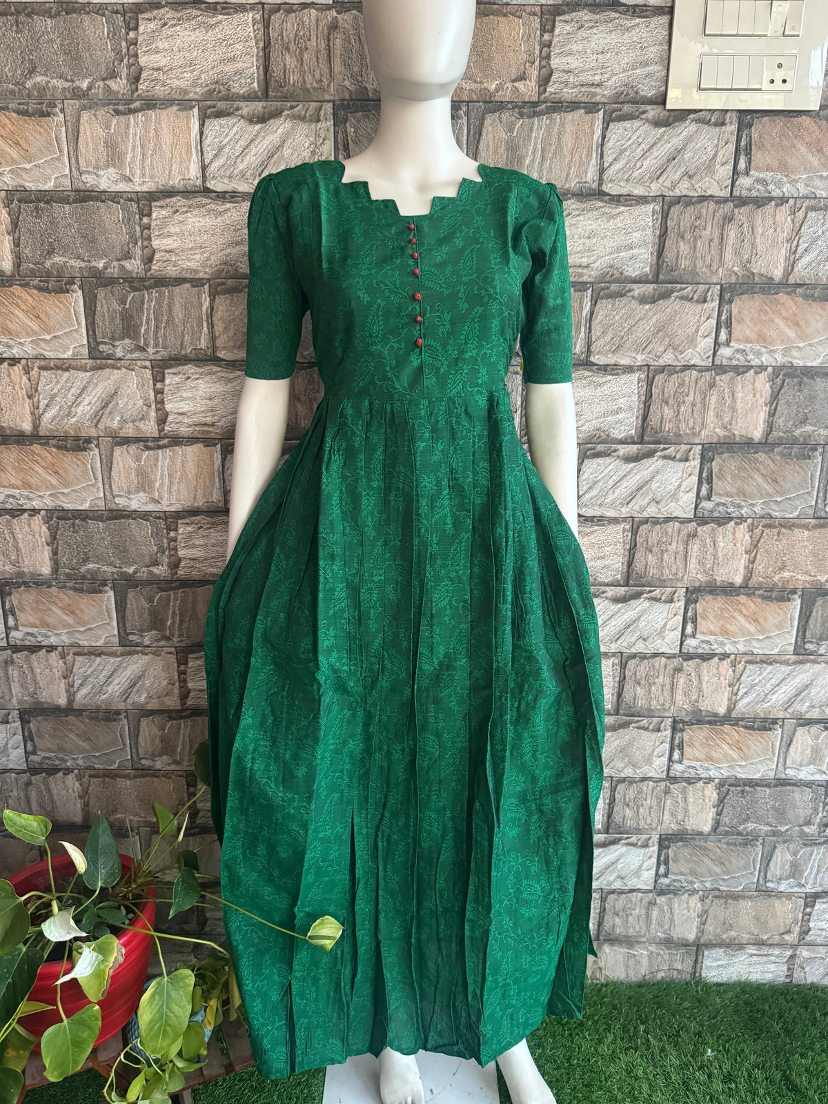 Silk cotton jacquard Maternity Feeding maxi ONLY FEEDING