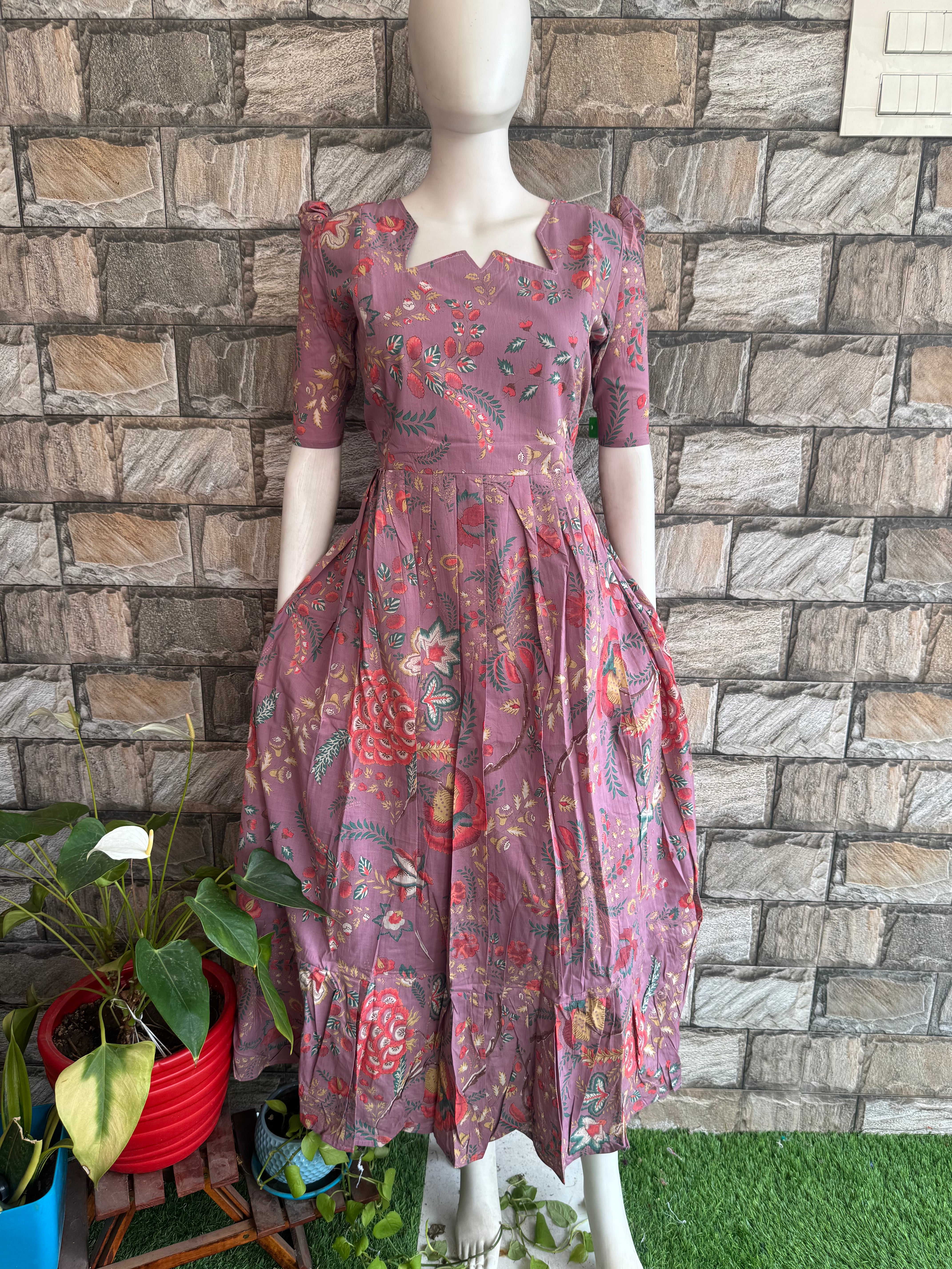 Onion peel soft cotton Maternity maxi