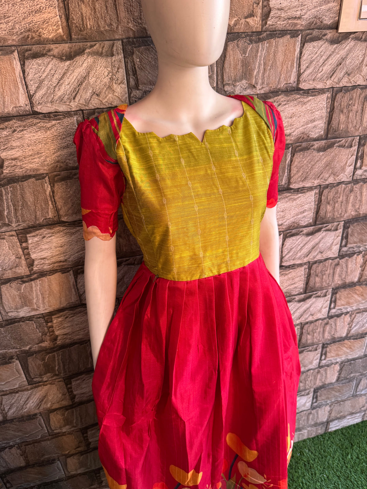 Chanderi Festive Maternity maxi