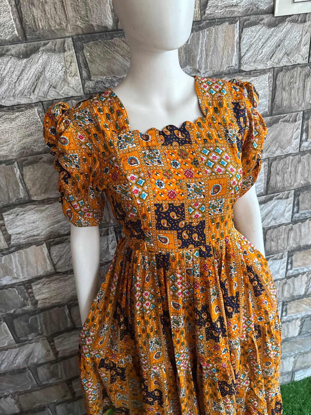 Delta crepe Maternity maxi Mustard yellow