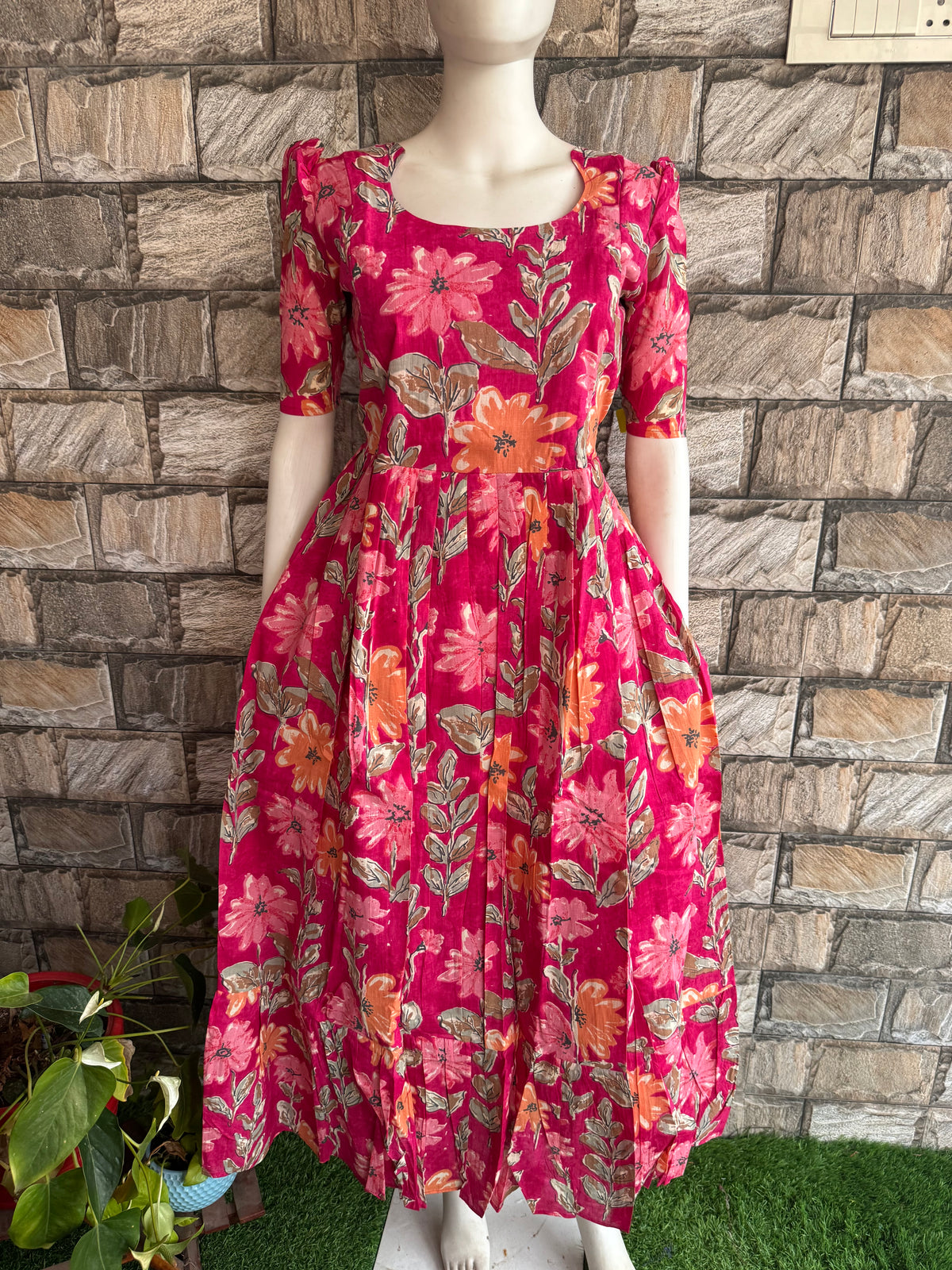 Soft cotton Maternity maxi without dupatta Floral