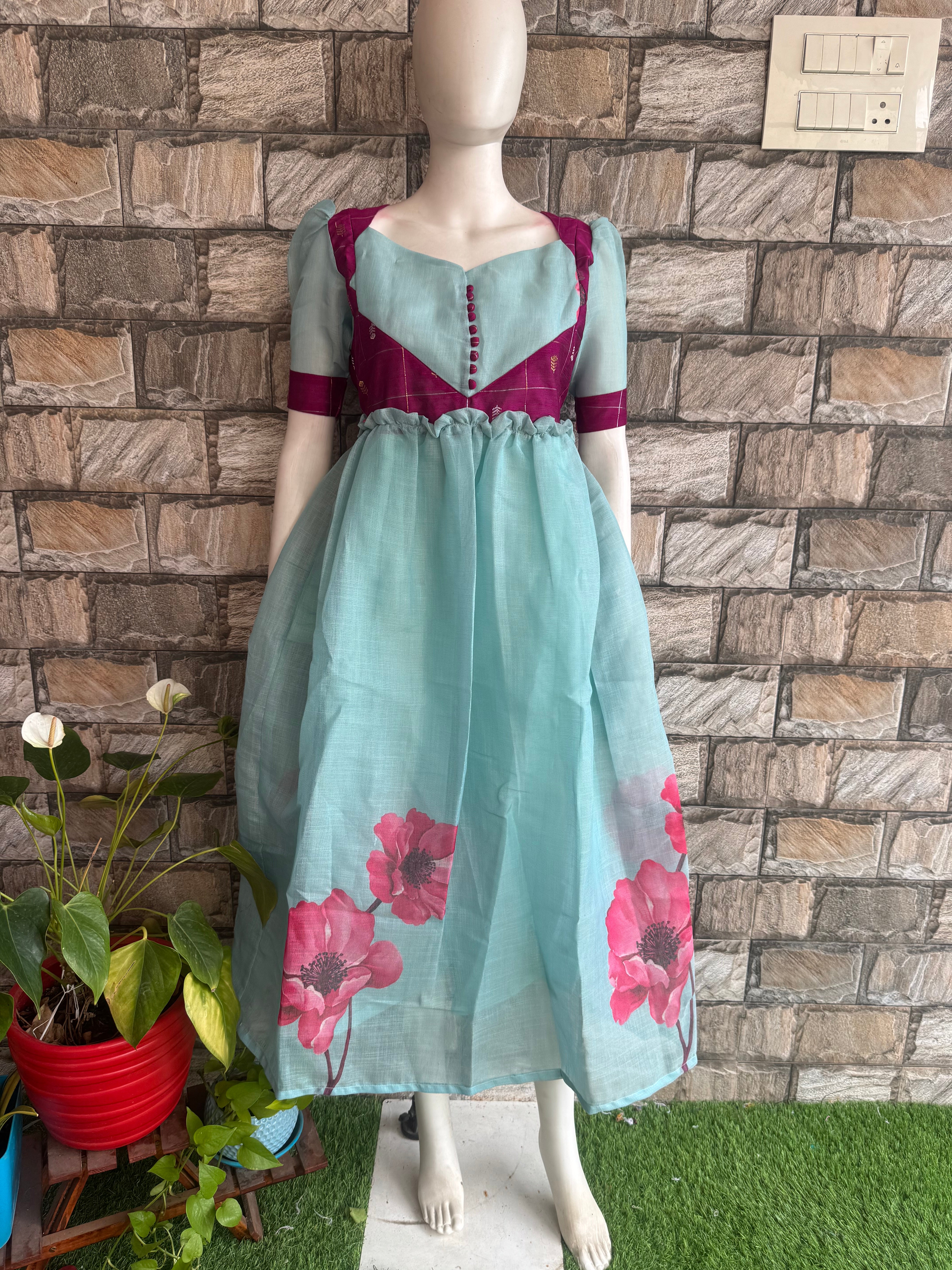 Festive Tissue Maternity maxi
