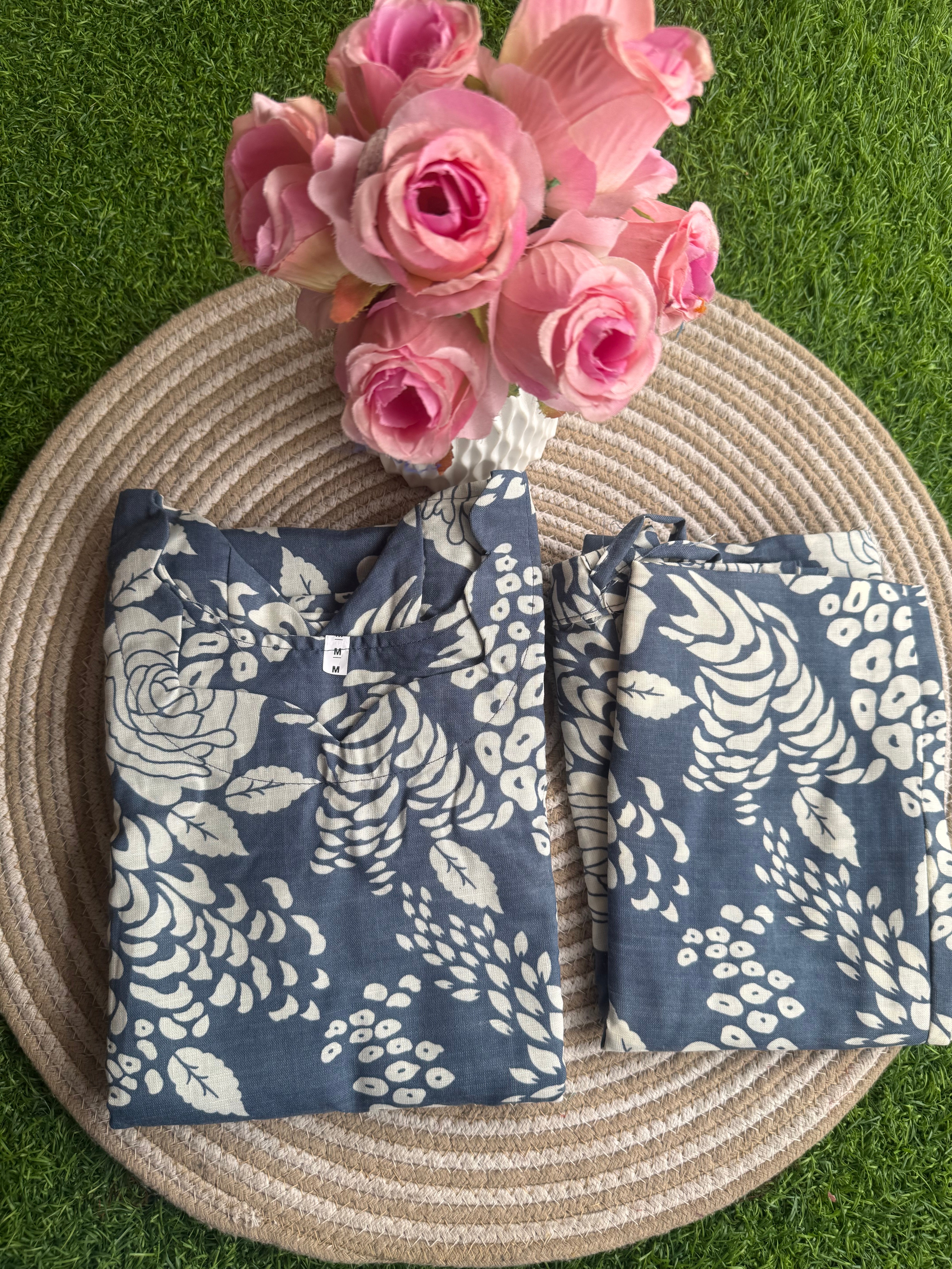 Deep Grey Co ord Set Top +Pant