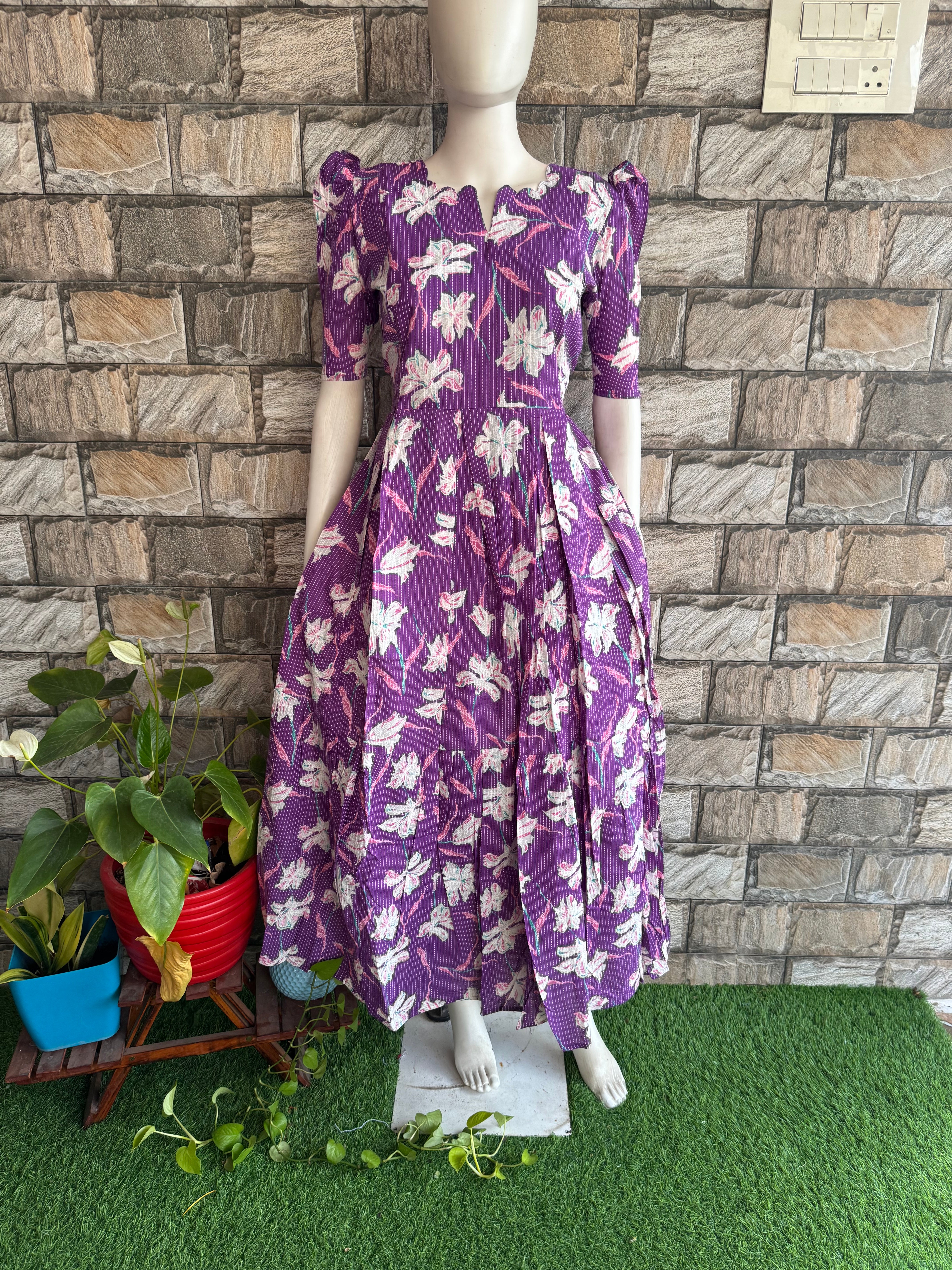 Abhi soft kanta cotton Maternity maxi