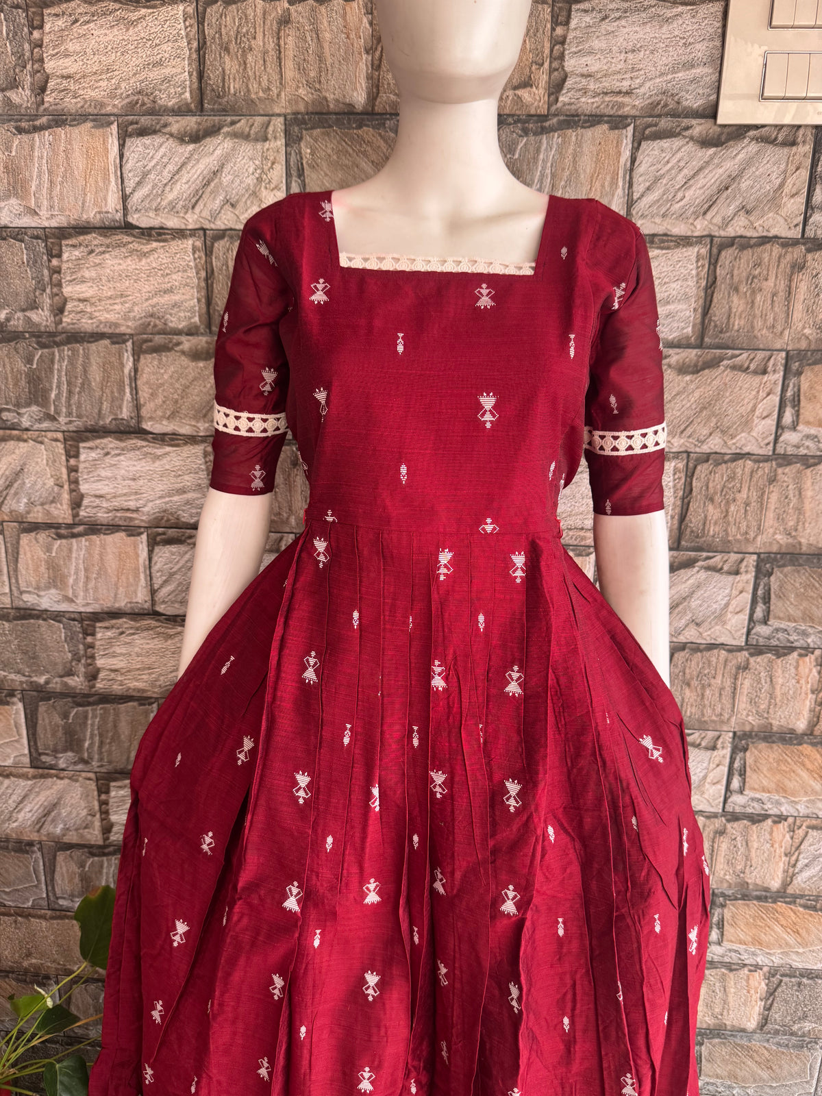 Diwali series Maternity raw silk maxi- without Dupatta