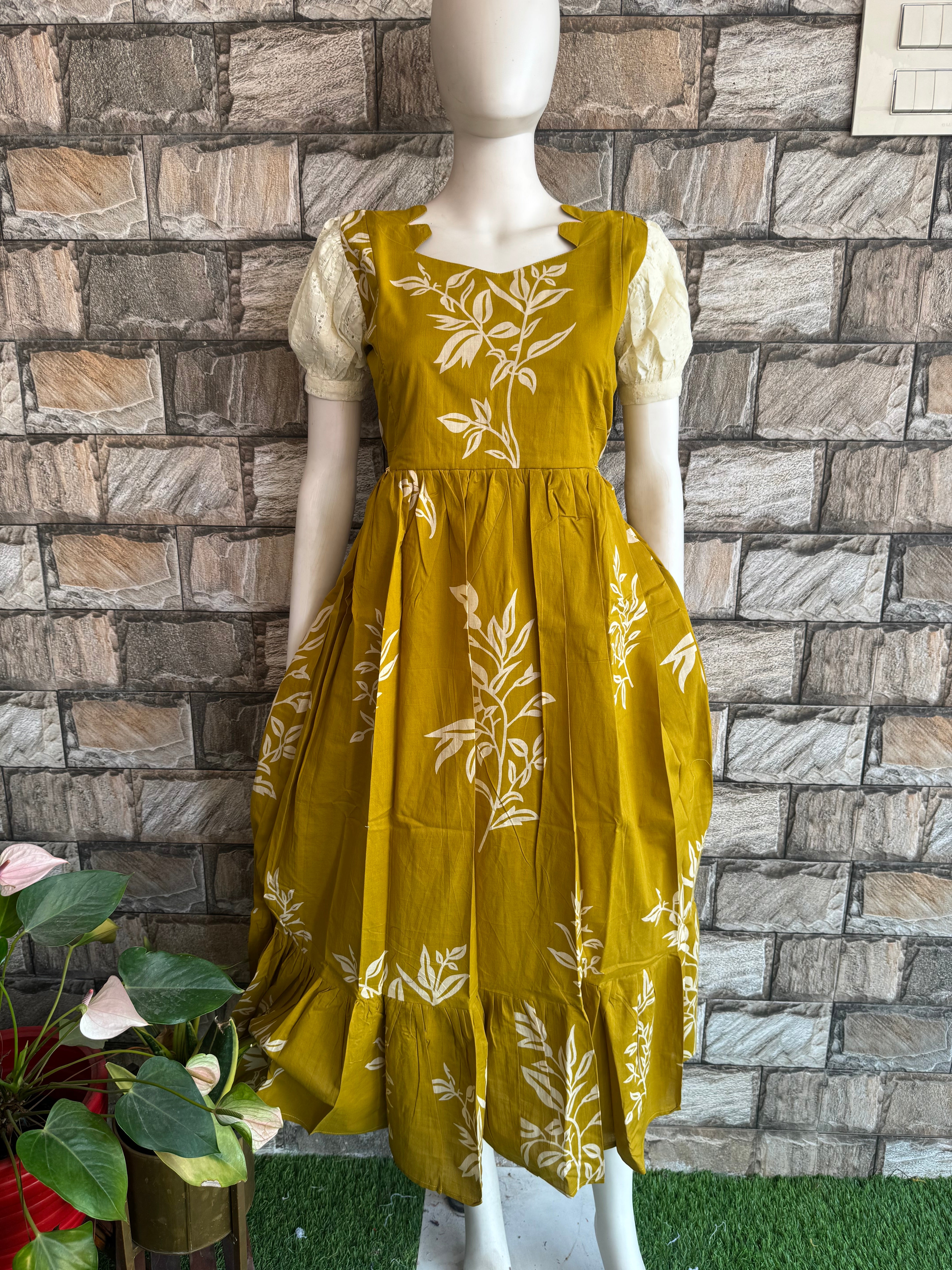 Mustard Bloom Maternity Feeding maxi