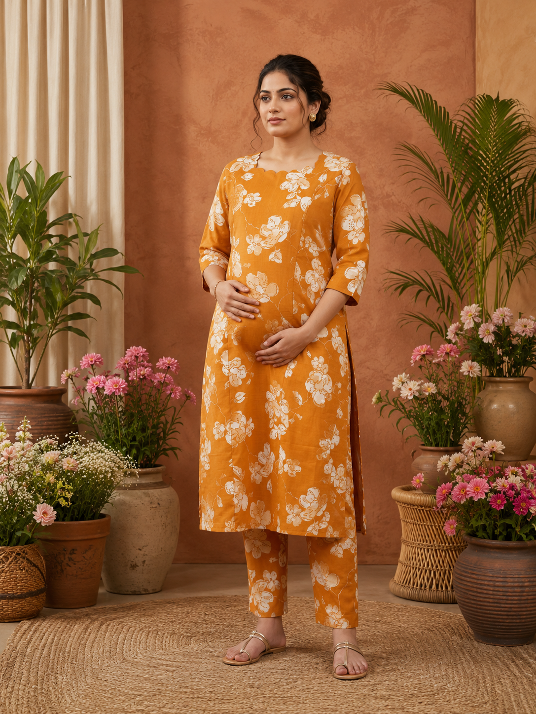 Mustard yellow Co od Set Top +Pant