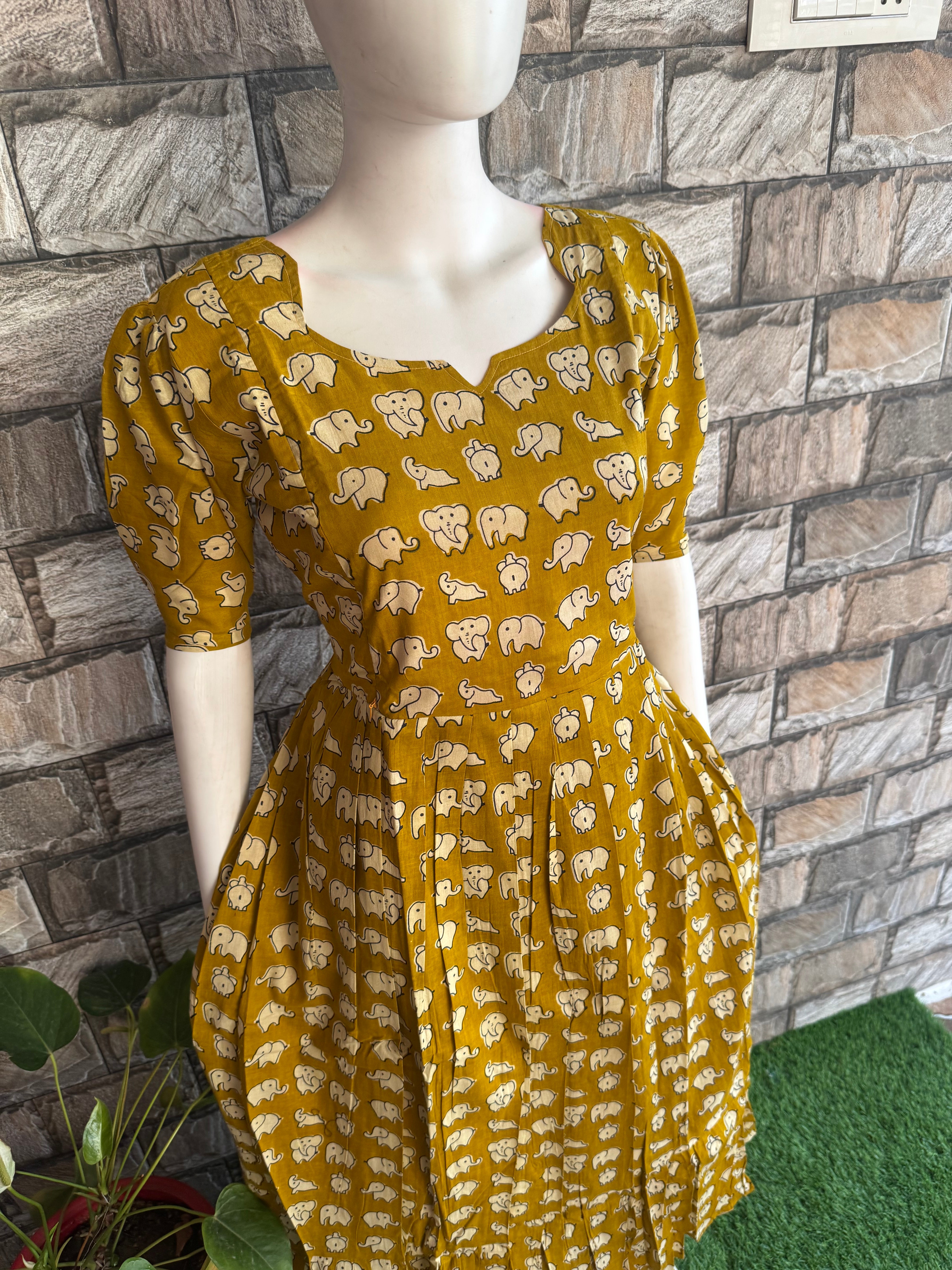 Mild Yellow soft cotton Maternity maxi