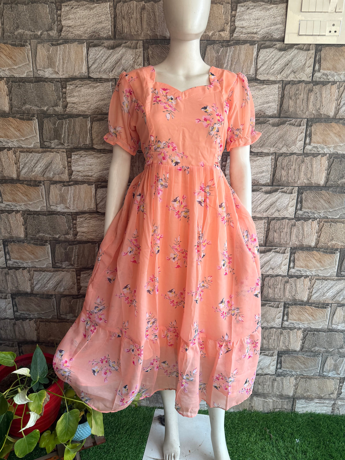 Georgette Maternity Feeding maxi