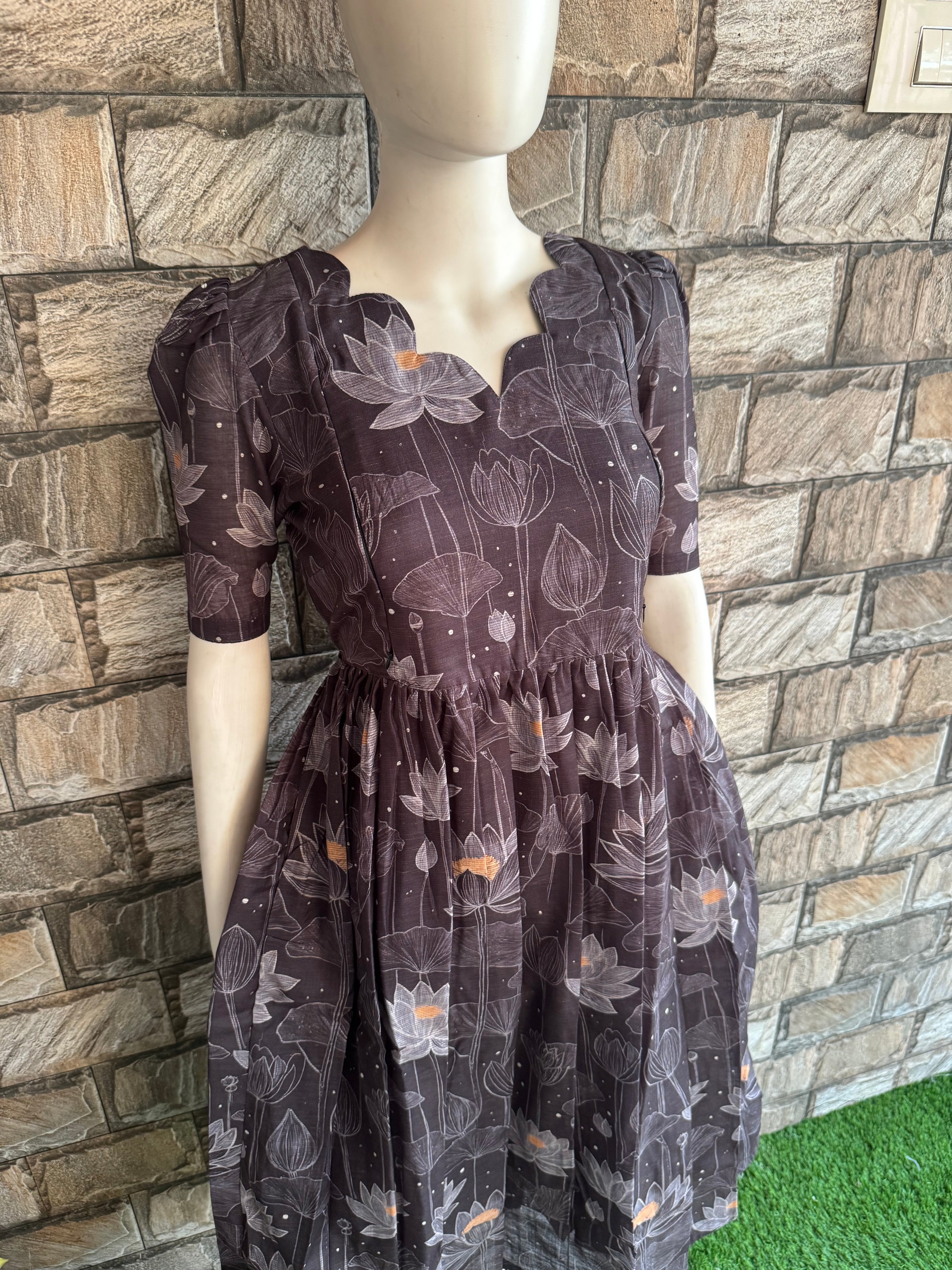 Linen Soft Cotton Maternity maxi black