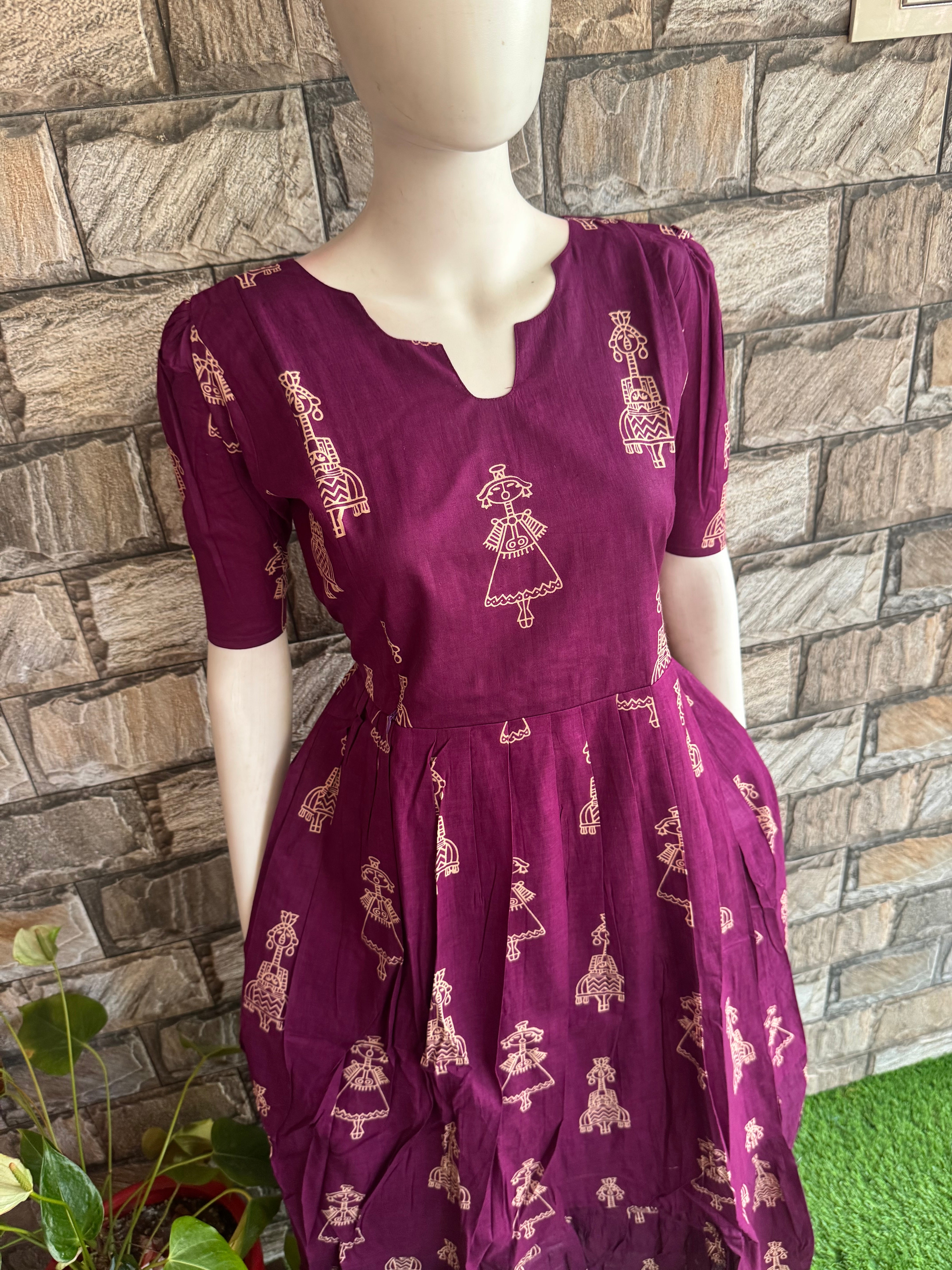 Plum Doll soft cotton Maternity maxi