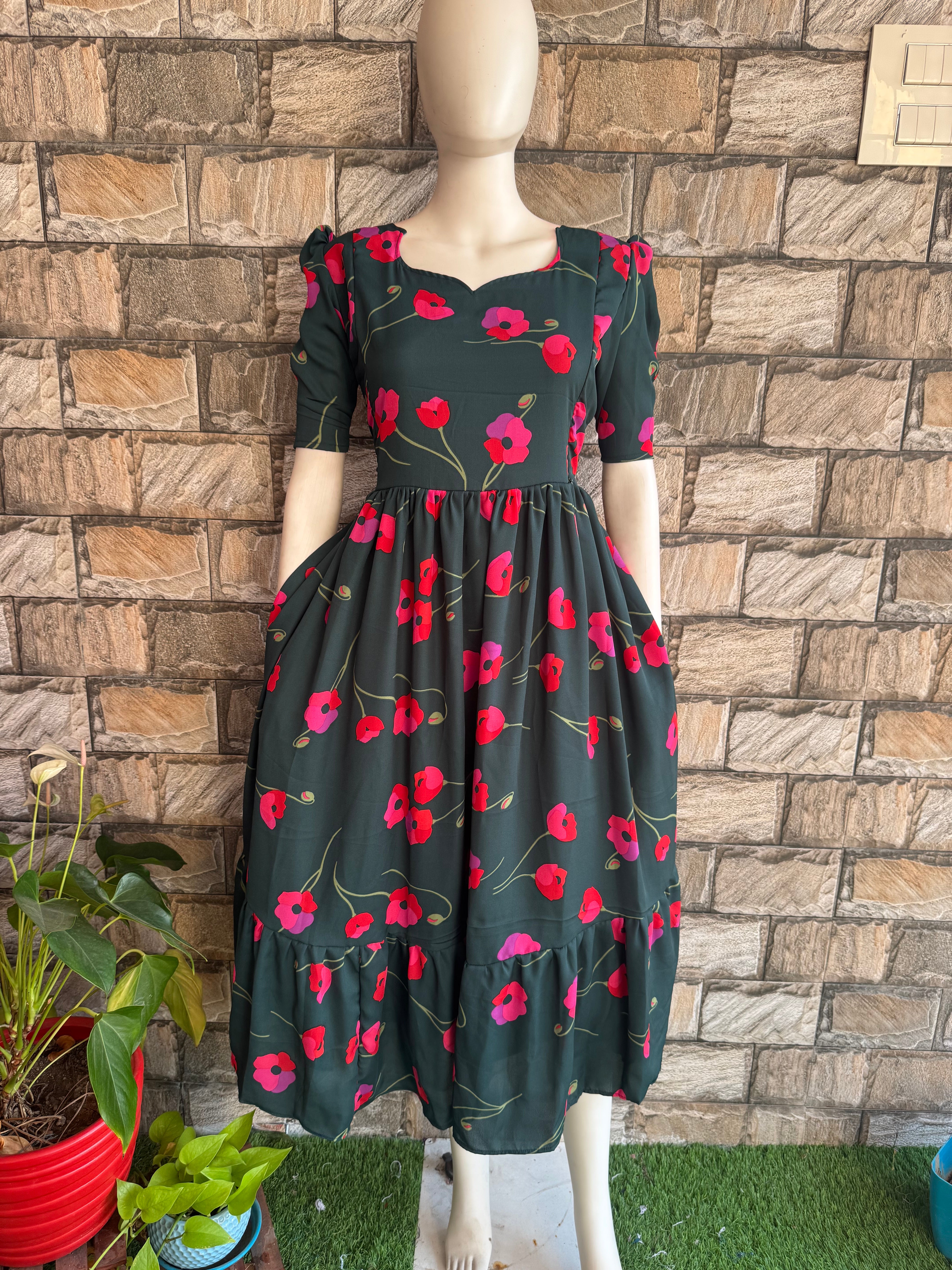 Delta Georgette Maternity maxi