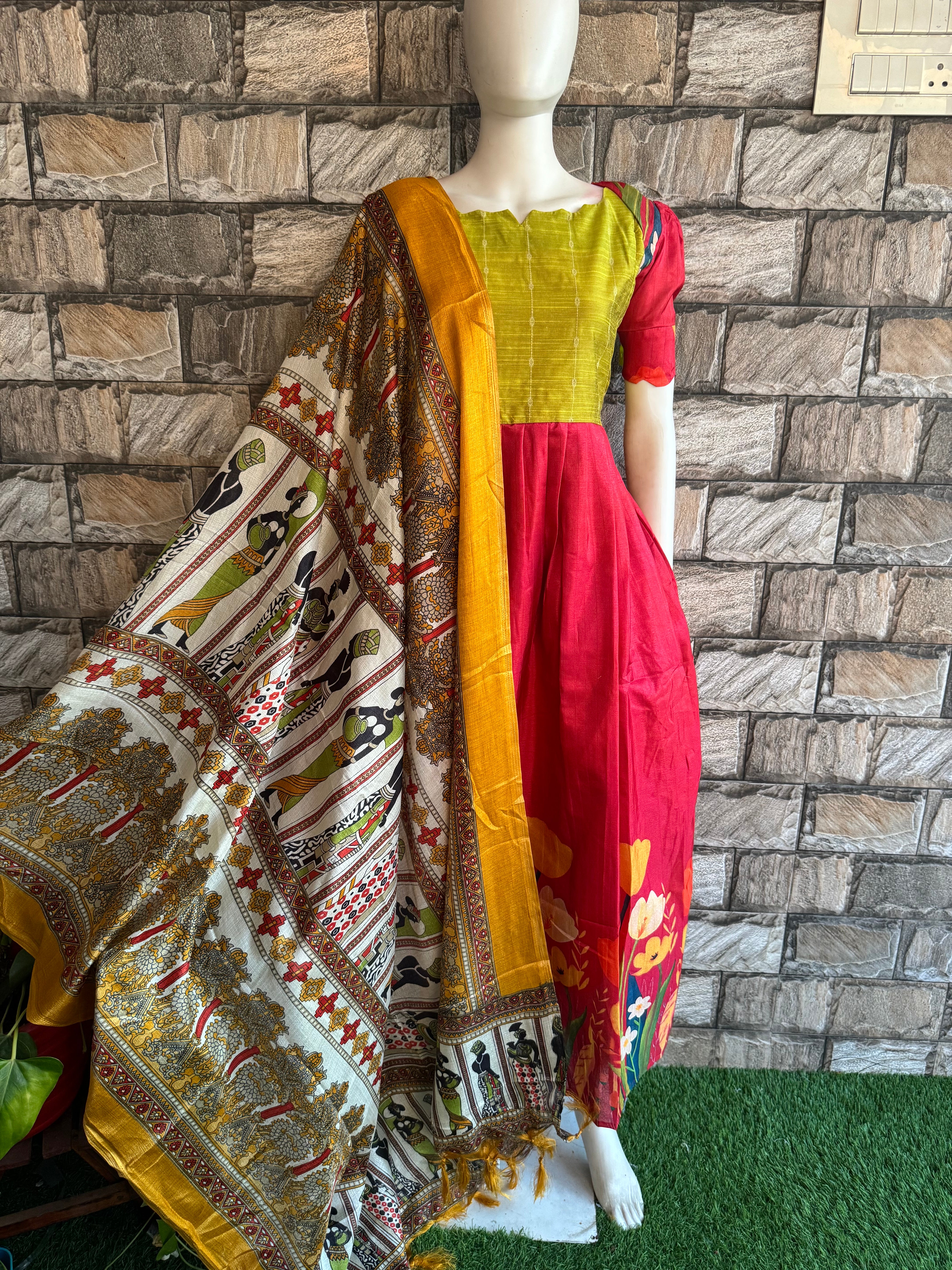 Tribal poly khadhi Dupatta