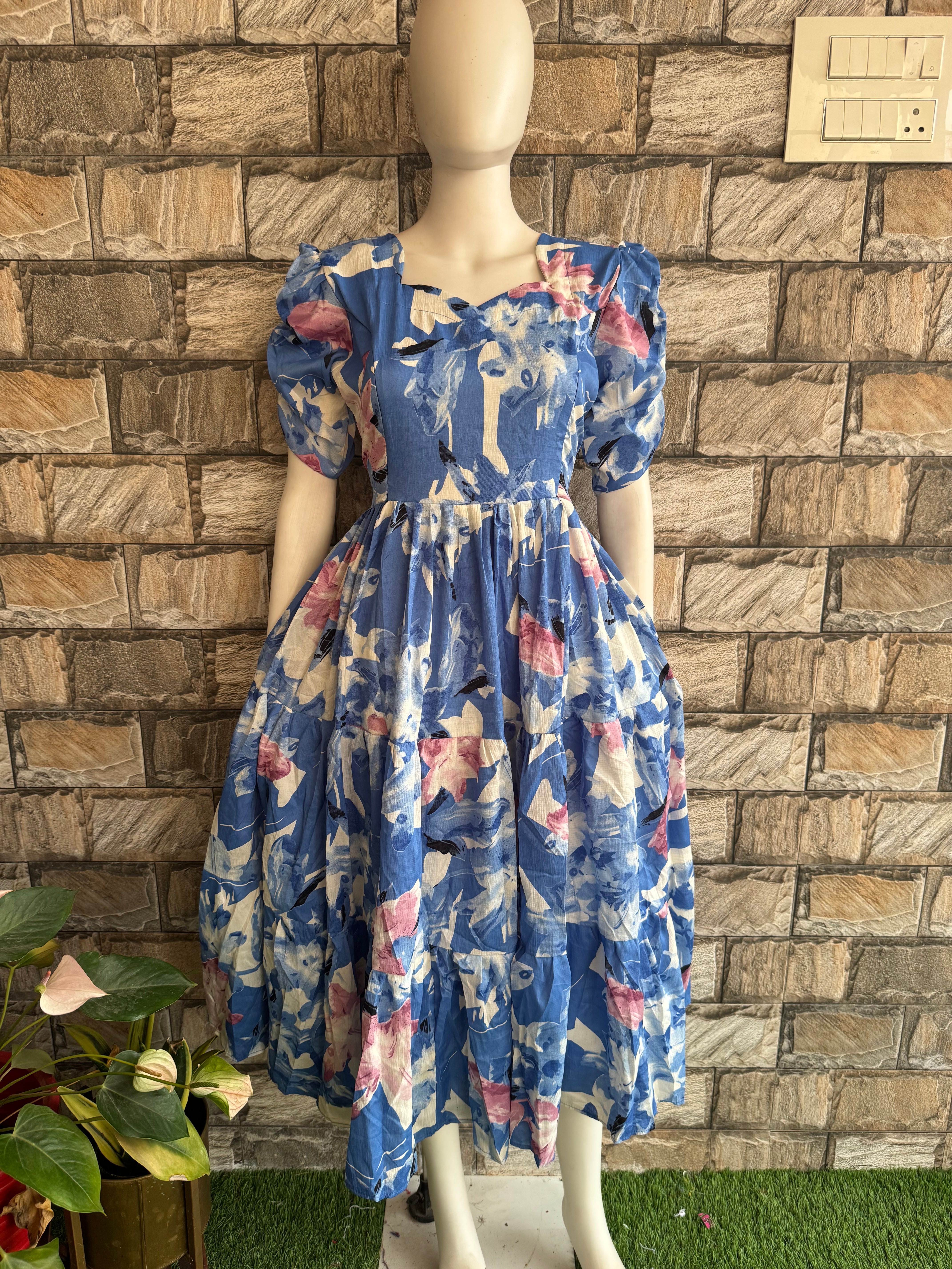 Ujala blue delta maternity maxi