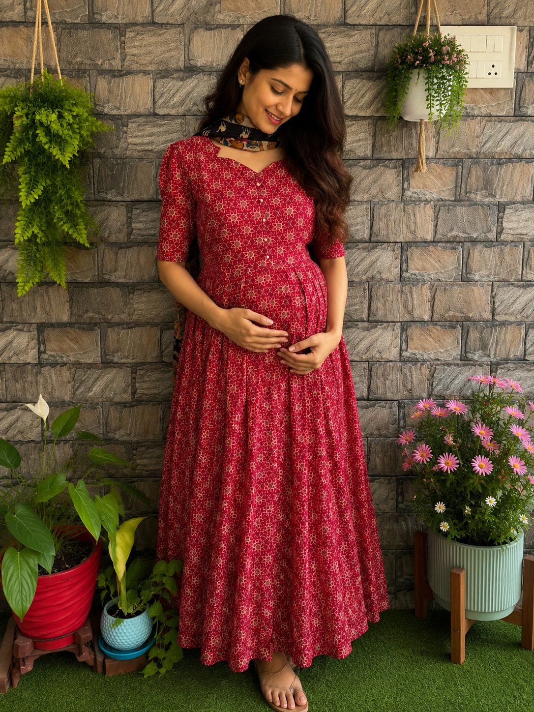 Mix cotton Maternity maxi Budget Maxi