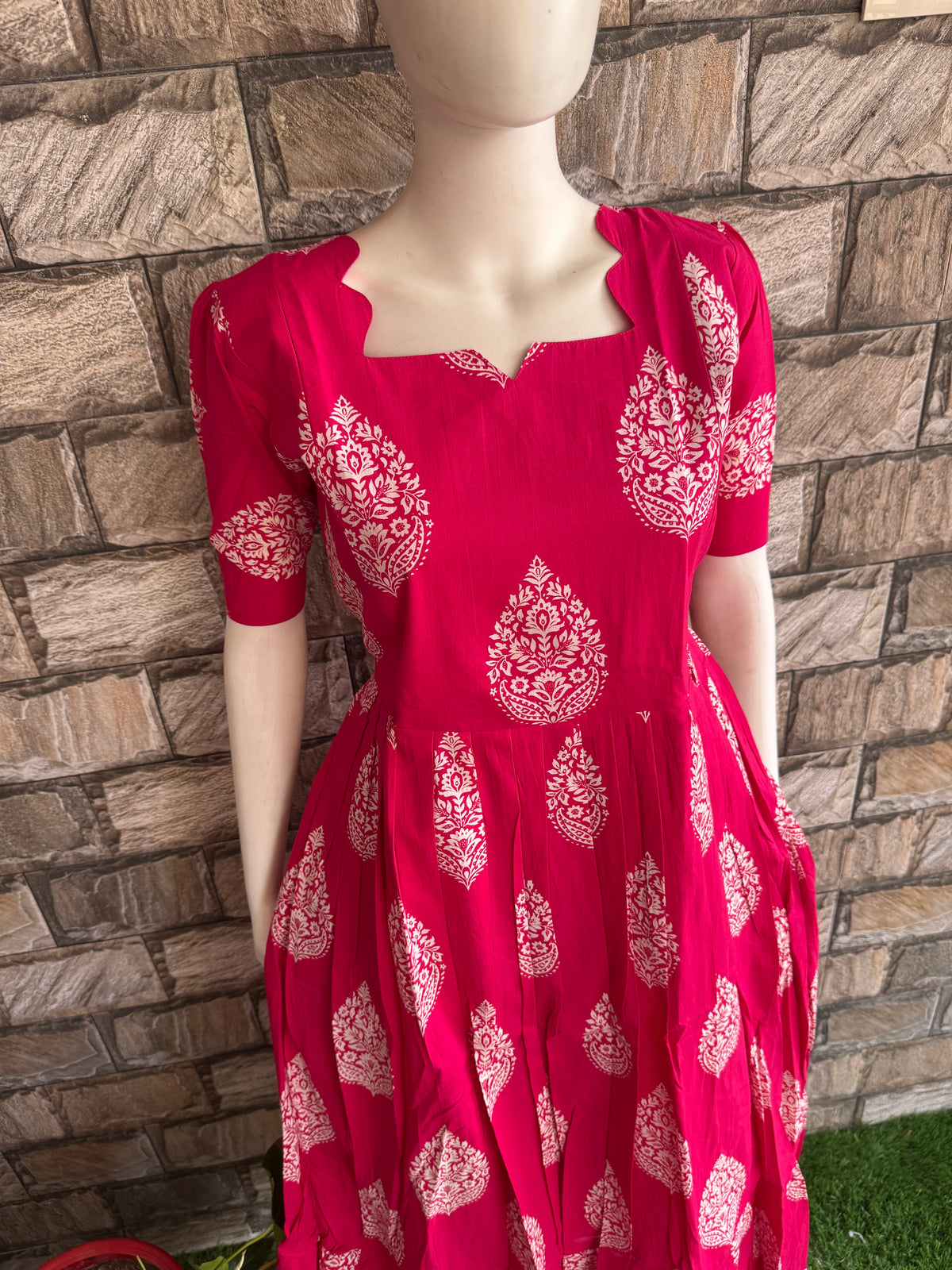 Soft cotton Maternity maxi without dupatta Candy pinki
