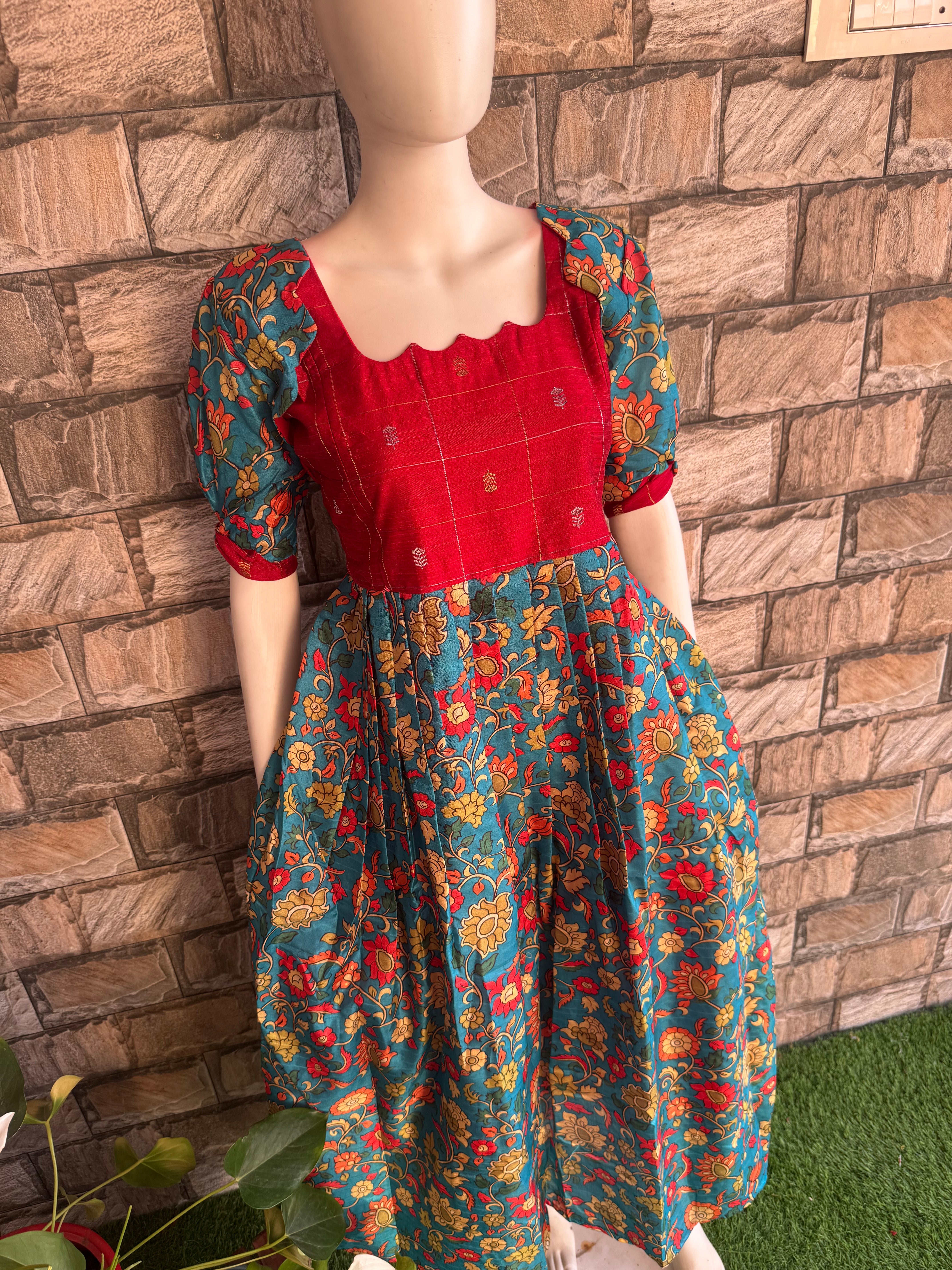 Chanderi Maternity maxi