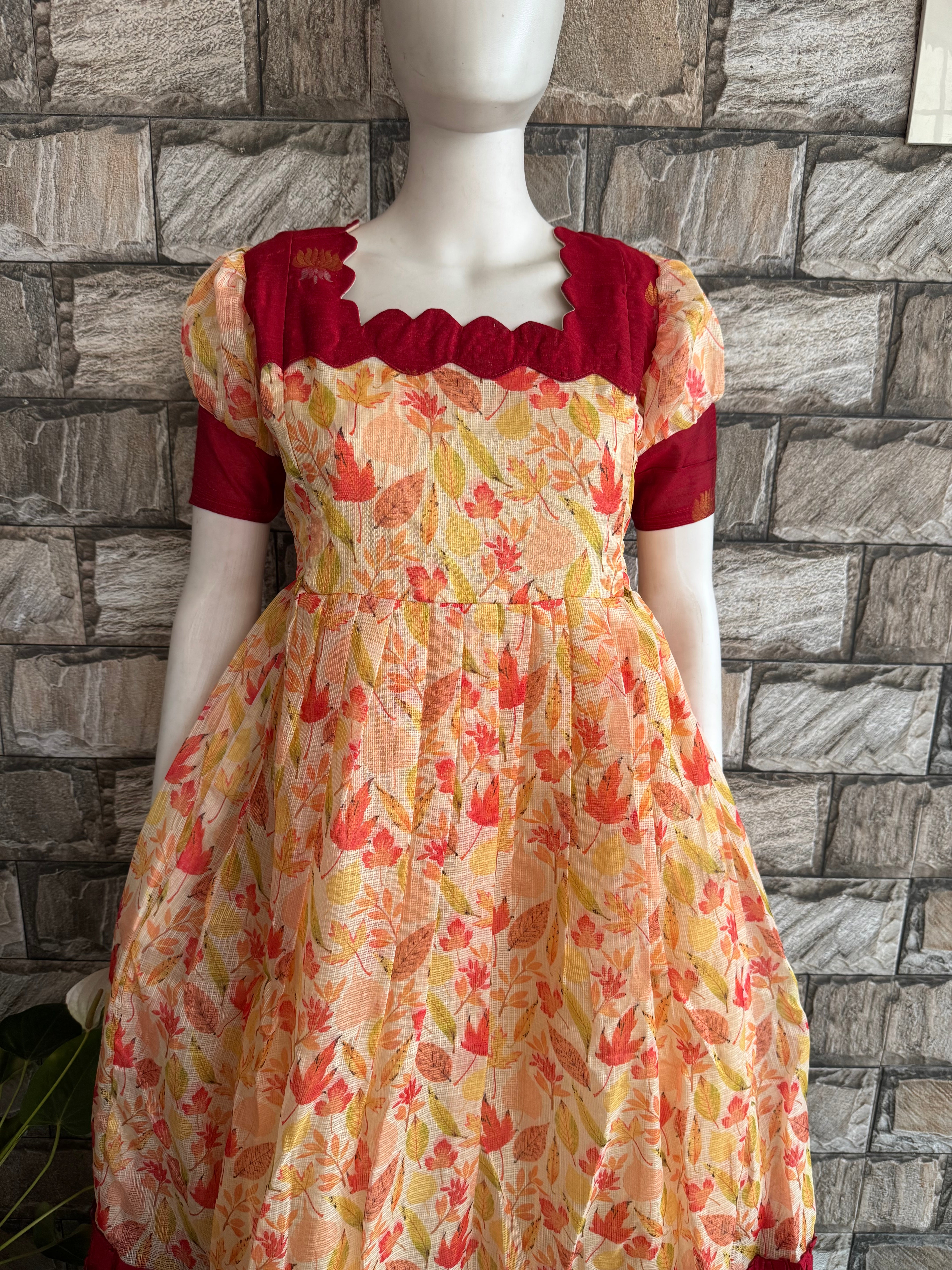Kota Cotton Fabric Maternity Maxi