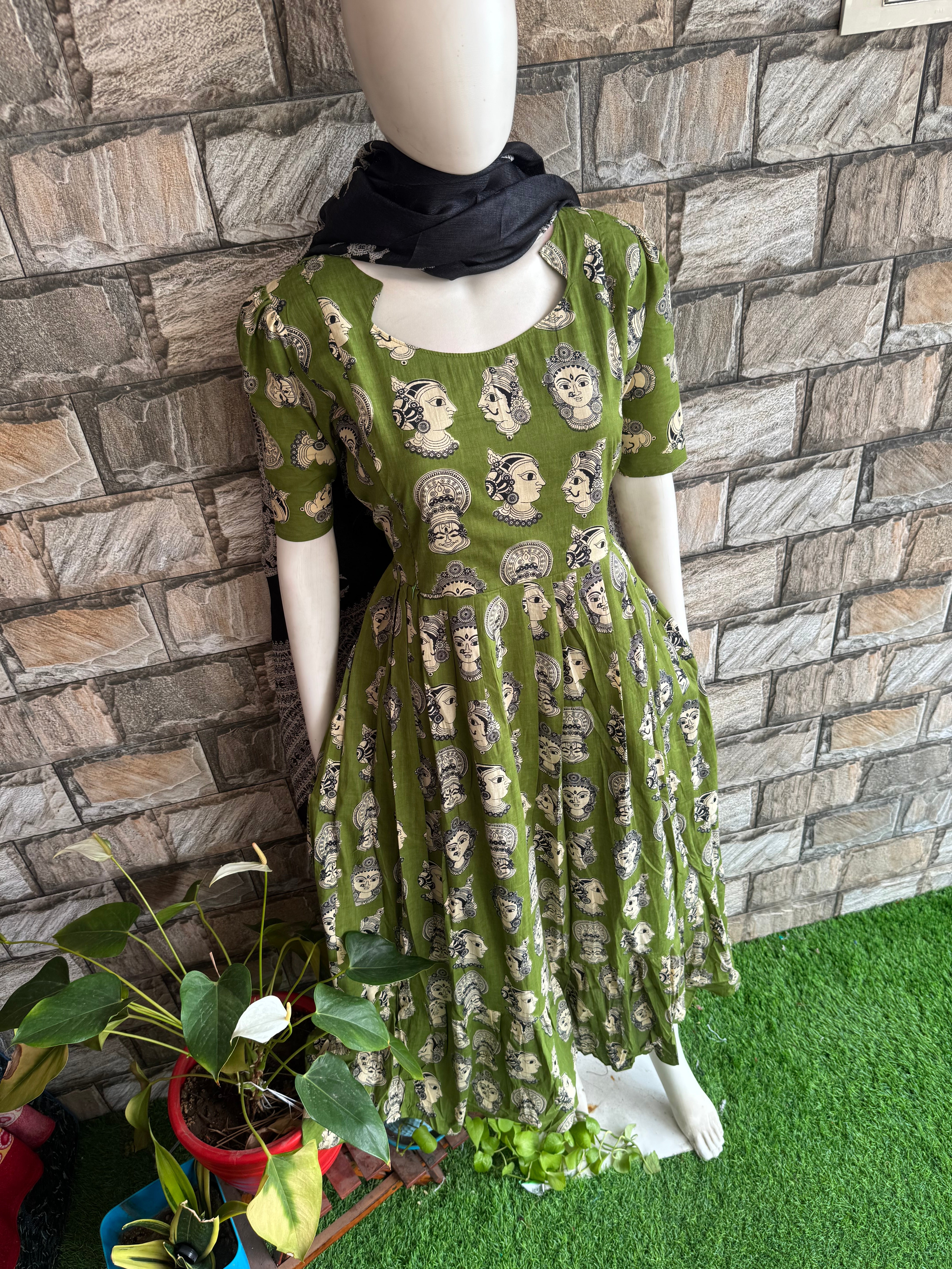 Mural soft cotton Maternity maxi