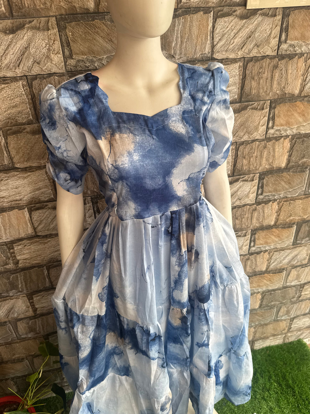 Delta crepe Maternity maxi ujala marble