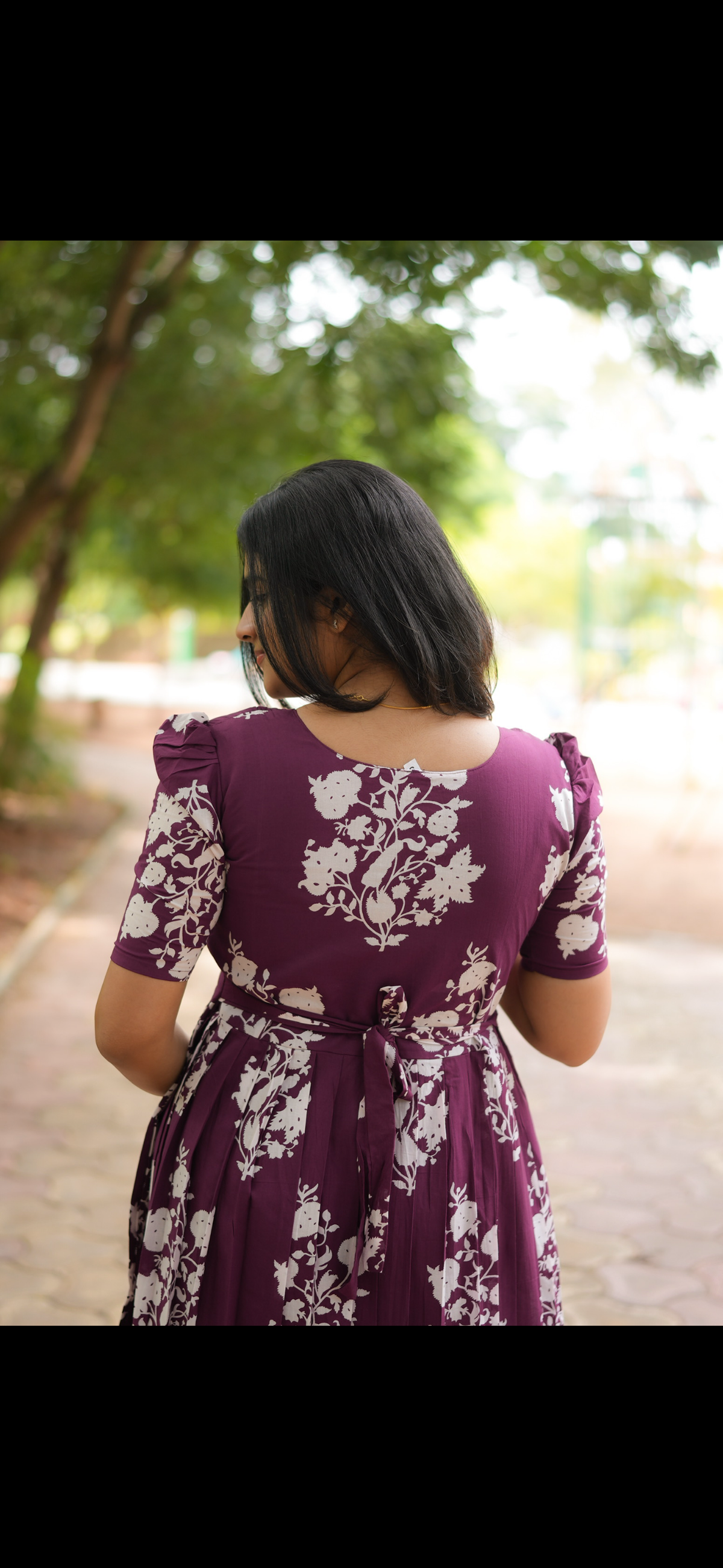 Soft cotton Maternity Feeding Maxi wine shade