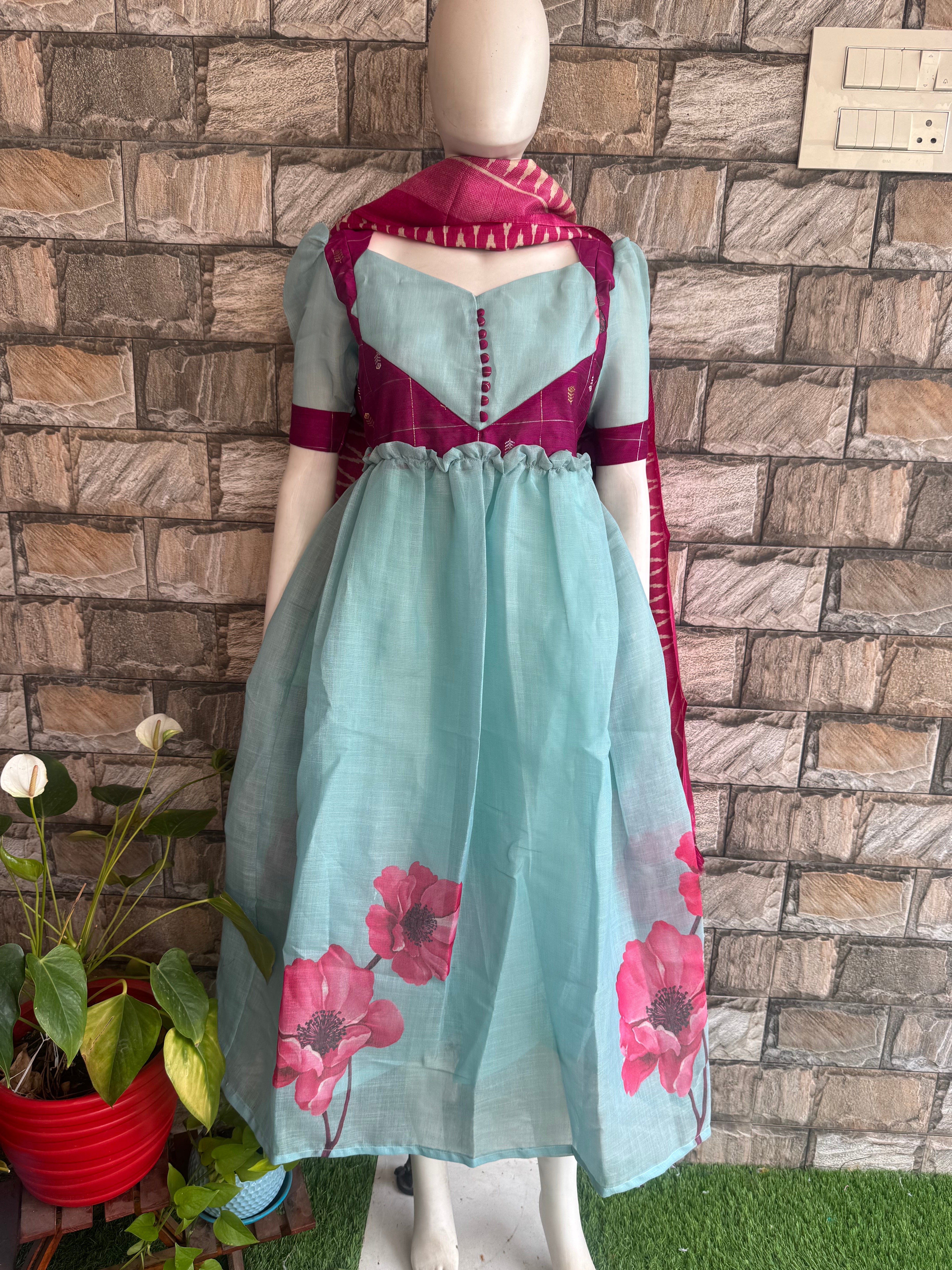 Festive Tissue Maternity maxi