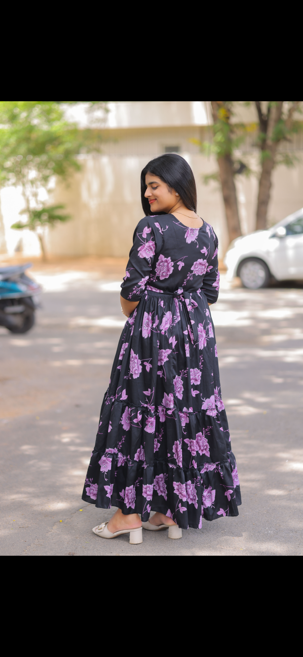 Delta Crepe Maternity maxi Blacky
