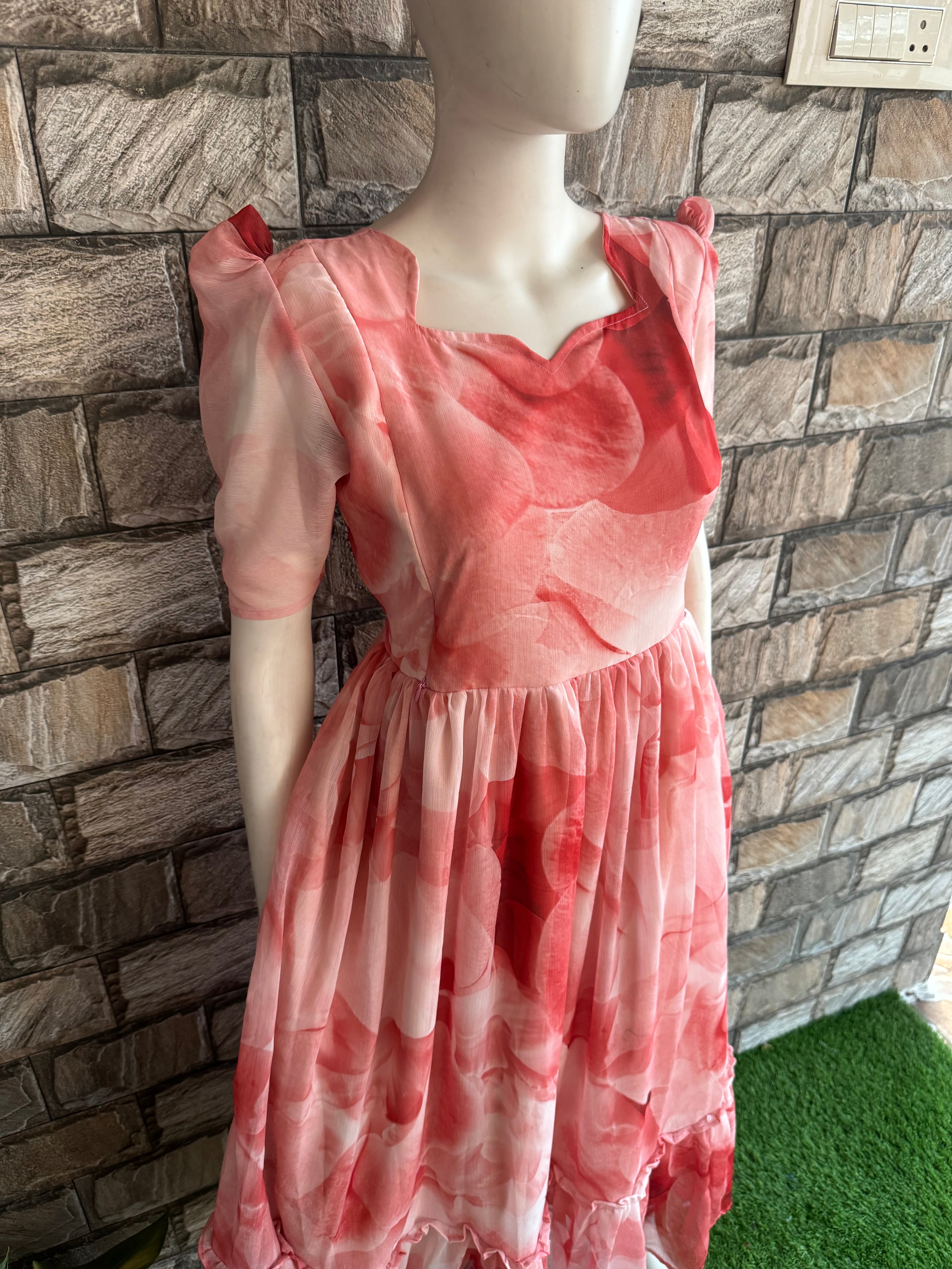 Marble Georgette Maternity Maxi