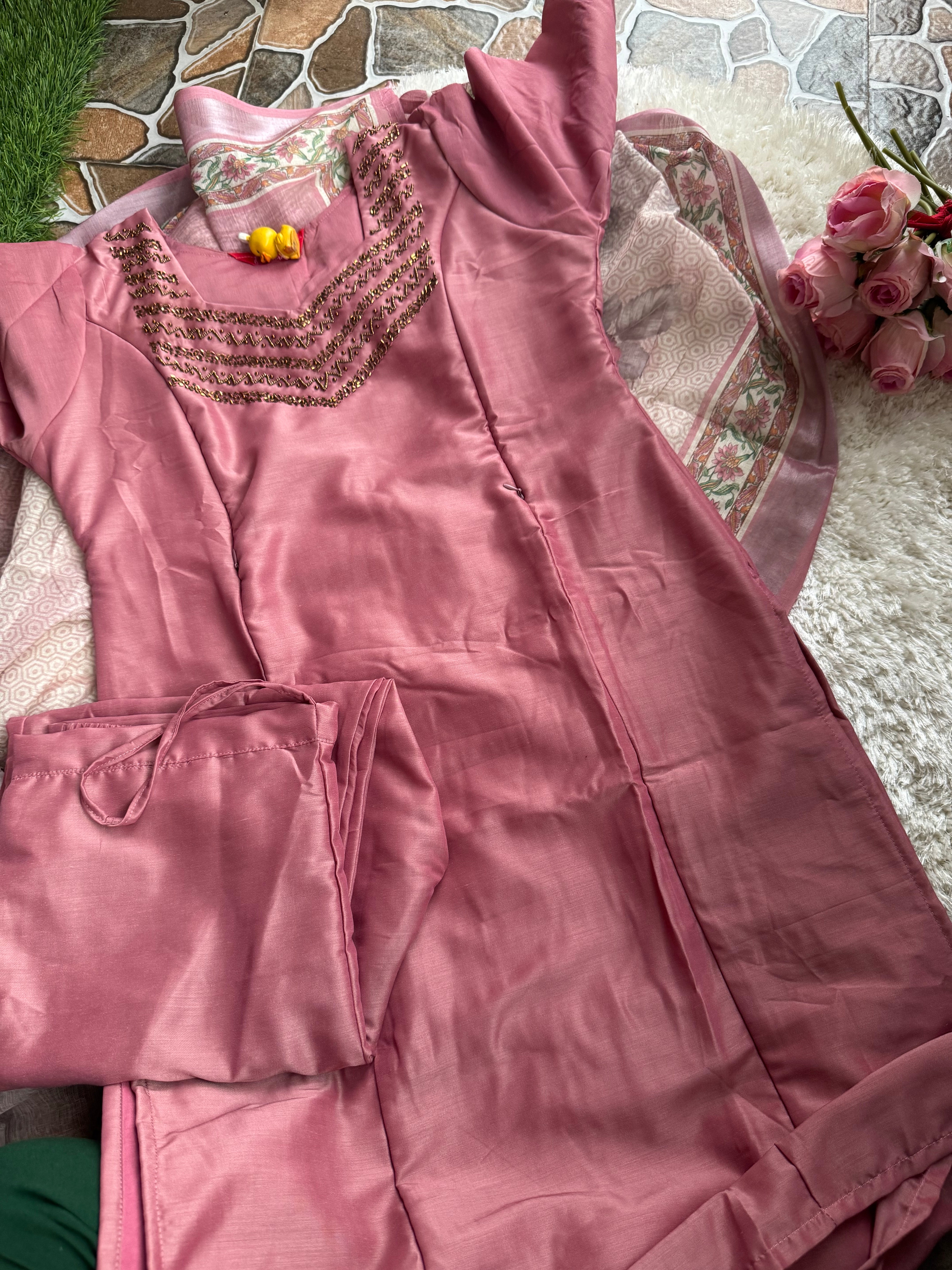 Titanium silk fabric  3 piece Set -Only Feeding Onion peel
