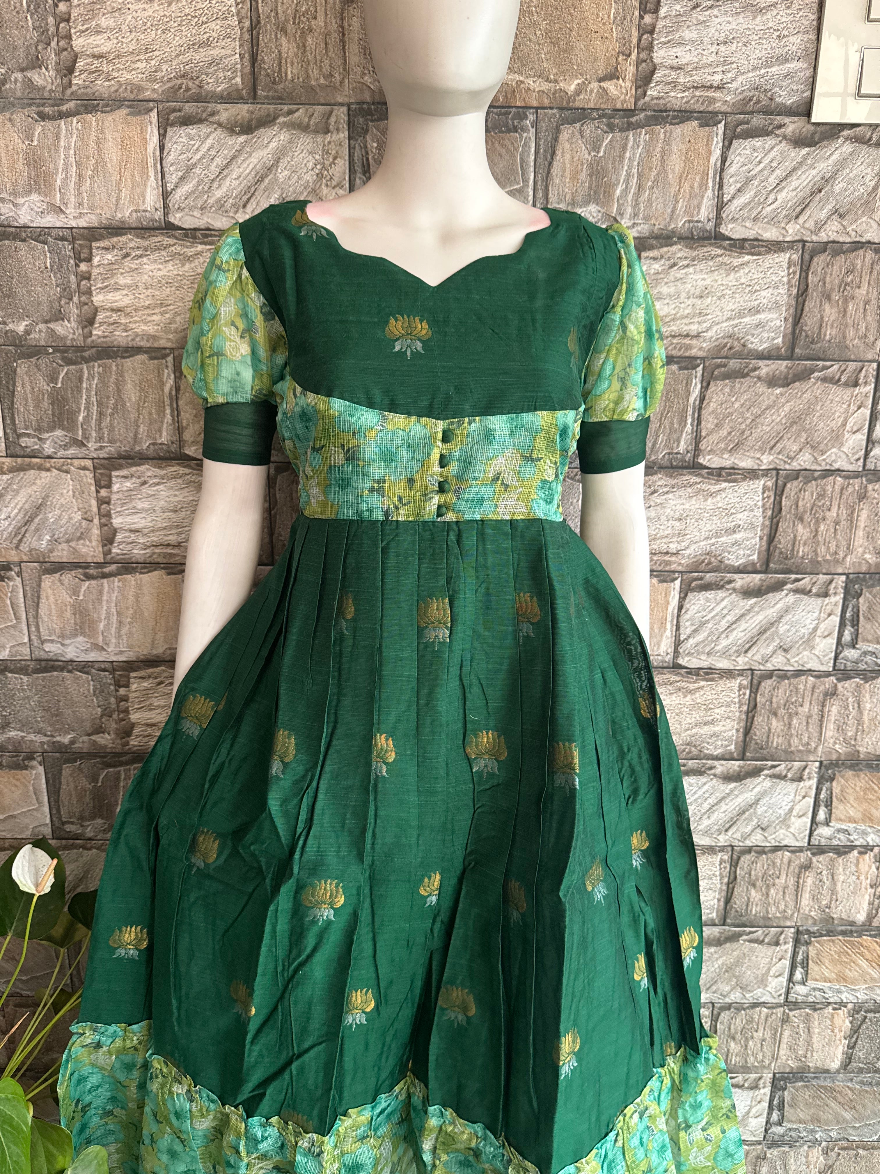 Festive wear Maternity raw silk maxi